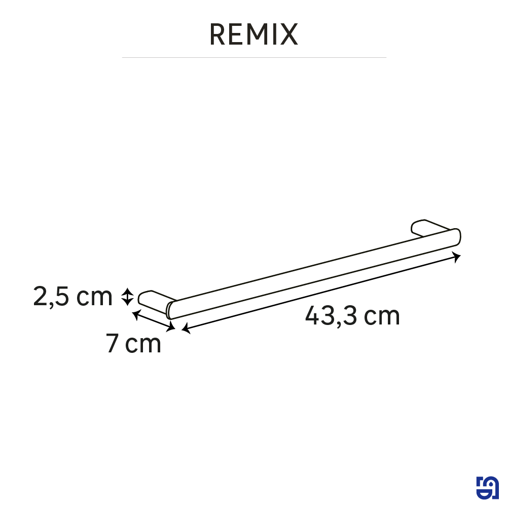 Porte-serviette barres 1 barre à visser / à monter argent Easy SENSEA - 6