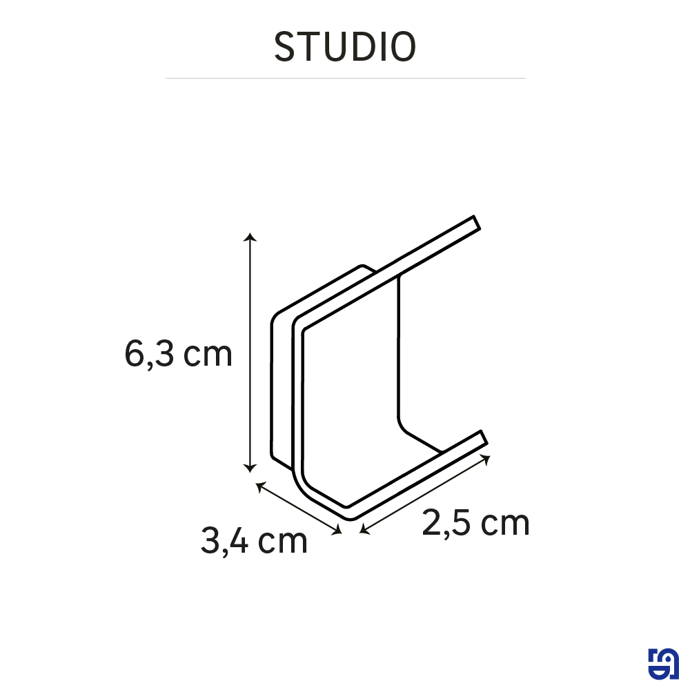 Patère à visser noir Studio SENSEA - 5
