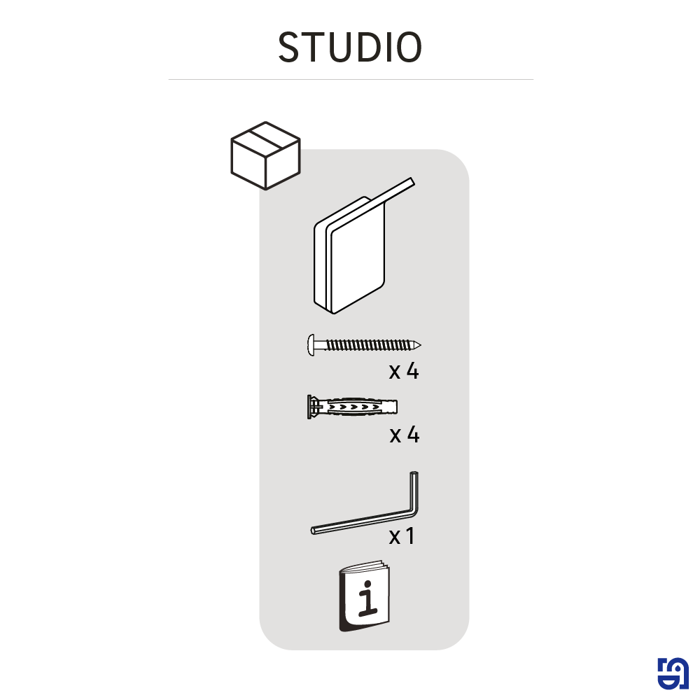 Percha/perchero Studio acero negro  con 2 ganchos - 11