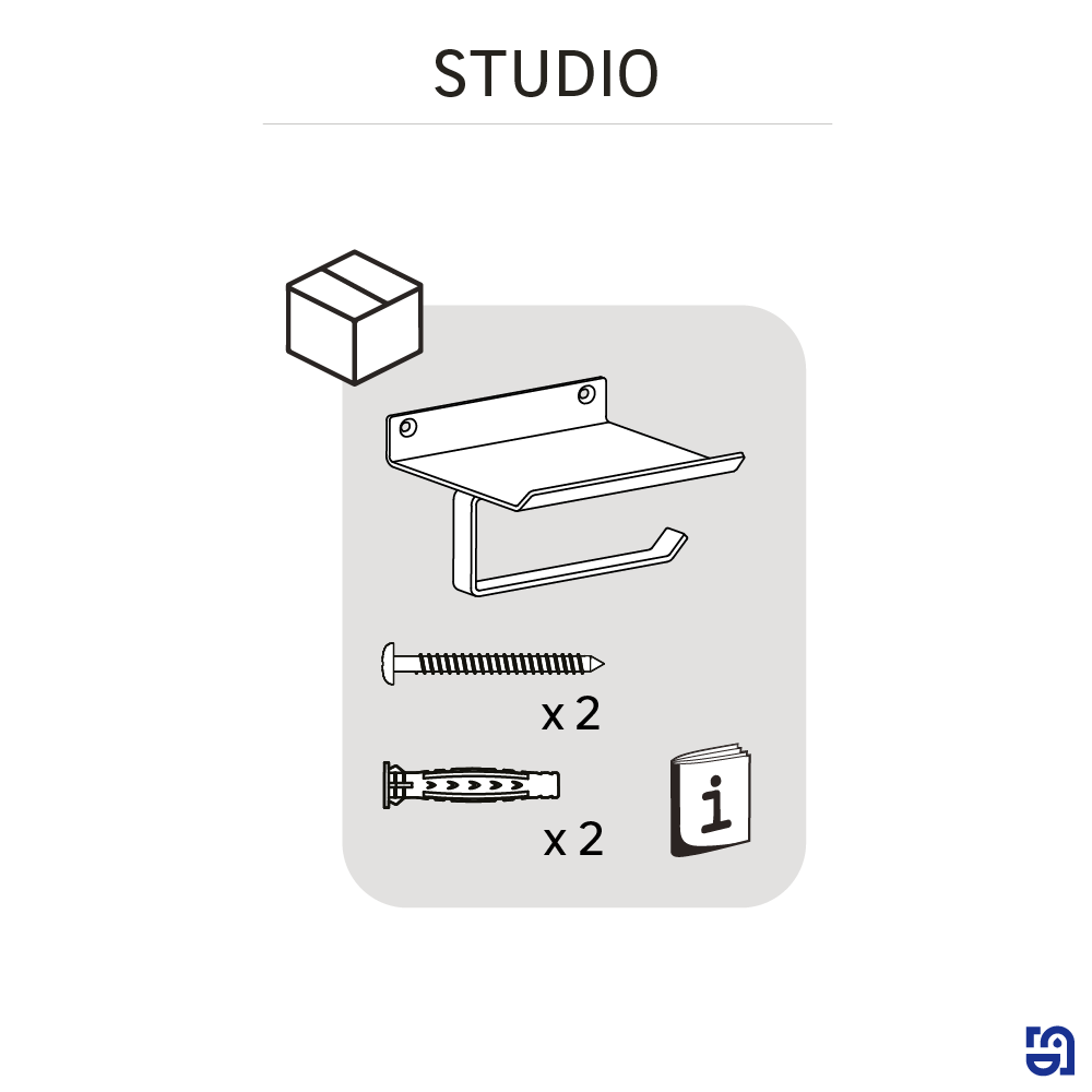 Dérouleur papier WC Studio à visser noir - 7