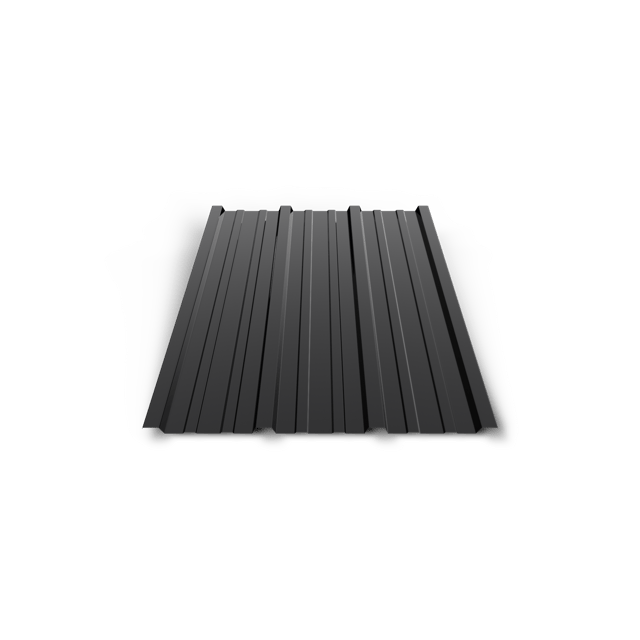 Plaque de couverture, nervuré noir, l.89 x L.200 cm, H.25 mm, Ep.0.5 mm