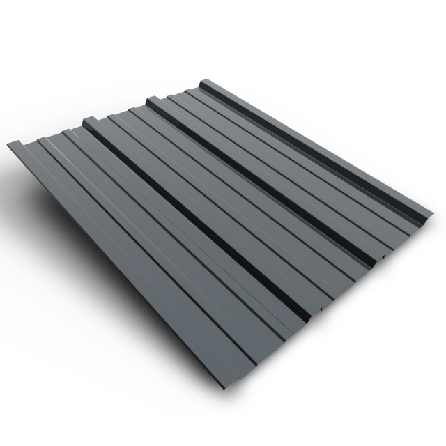 Plaque de couverture, nervuré , gris, l.89 x L.300 cm, H.25 mm, Ep.0.5 mm