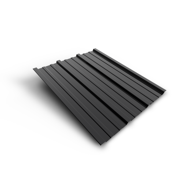 Plaque de couverture, nervuré noir, l.89 x L.300 cm, H.25 mm, Ep.0.5 mm