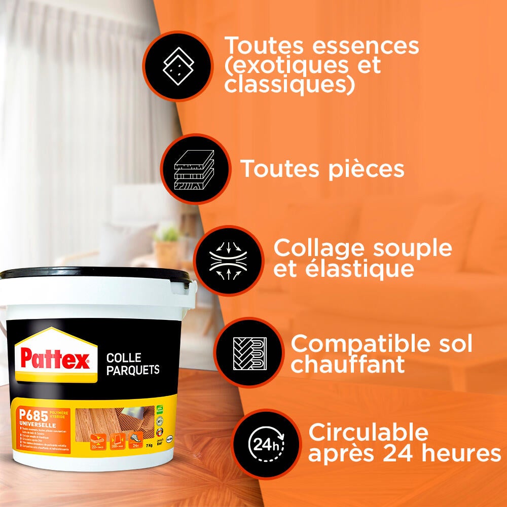 Colle pour parquets P685 PATTEX 16KG - 2