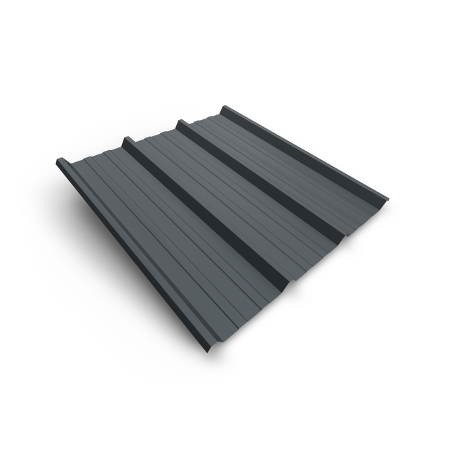 Plaque de couverture, nervuré , gris, l.105 x L.200 cm, H.45 mm, Ep.0.63 mm