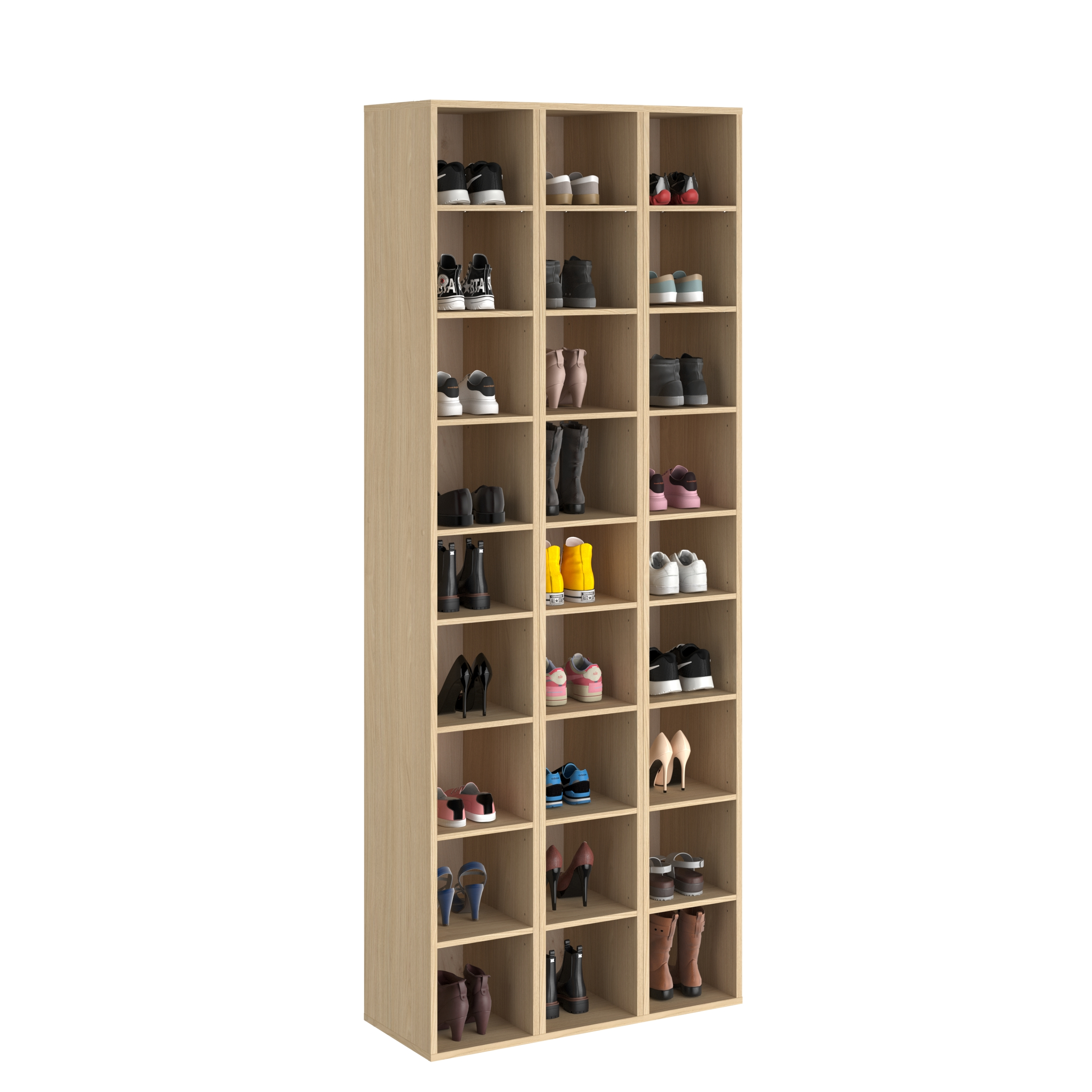 Colonne range-chaussures Step 9 compartiments H.200,4 x L.26,1 x P.32cm - 2