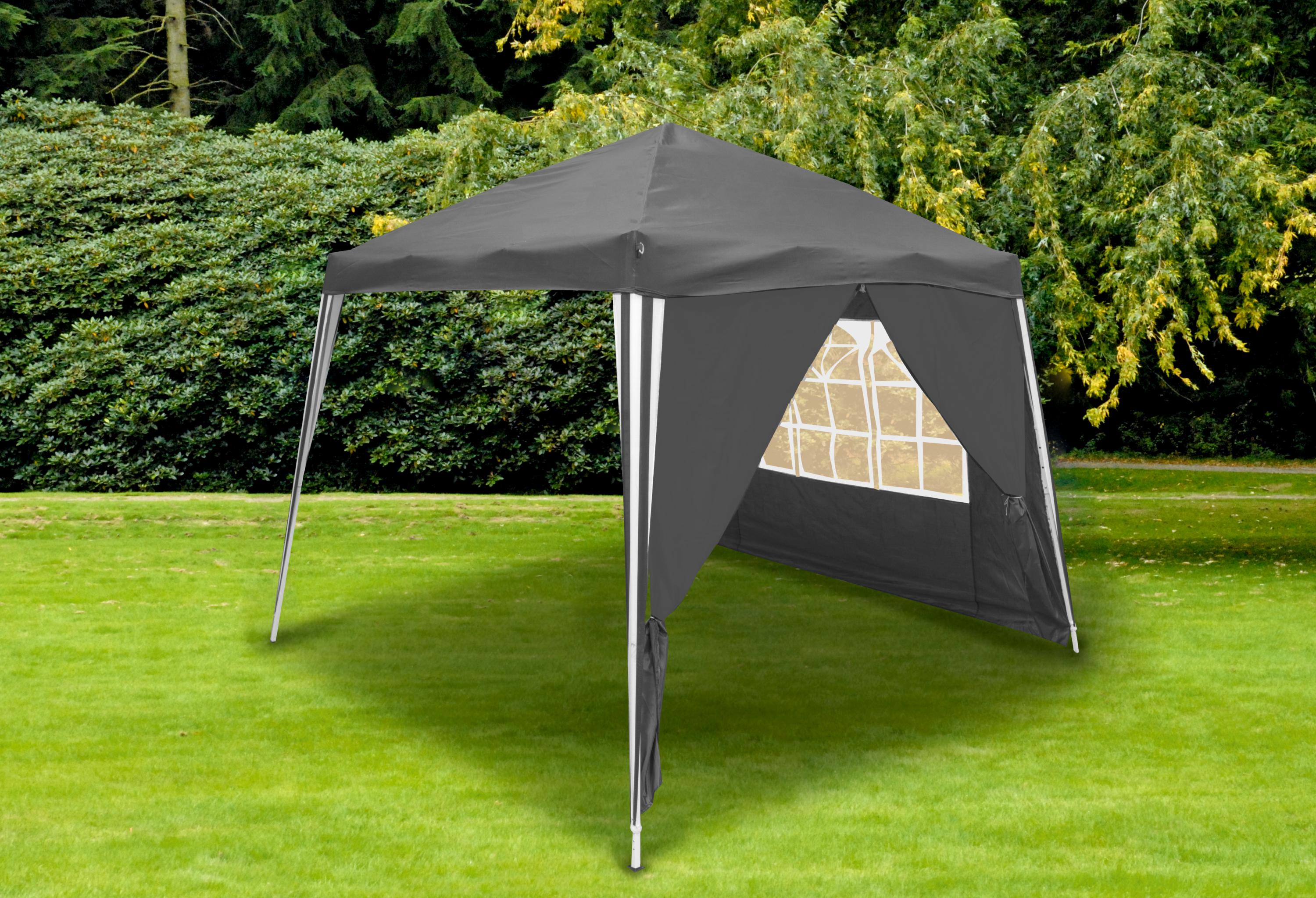 Cenador con cubierta y cortinas lifetime garden de 250 cm negro