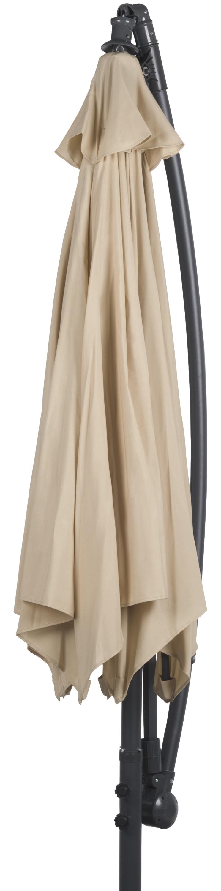 Parasol excéntrico hexagonal 2,45x3x3 m amarillo - 2