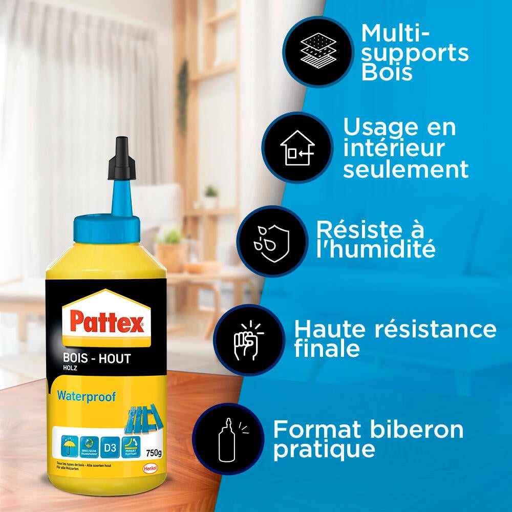 Colle de fixation liquide PATTEX Pattex parquet flottant blanc, 750g - 2