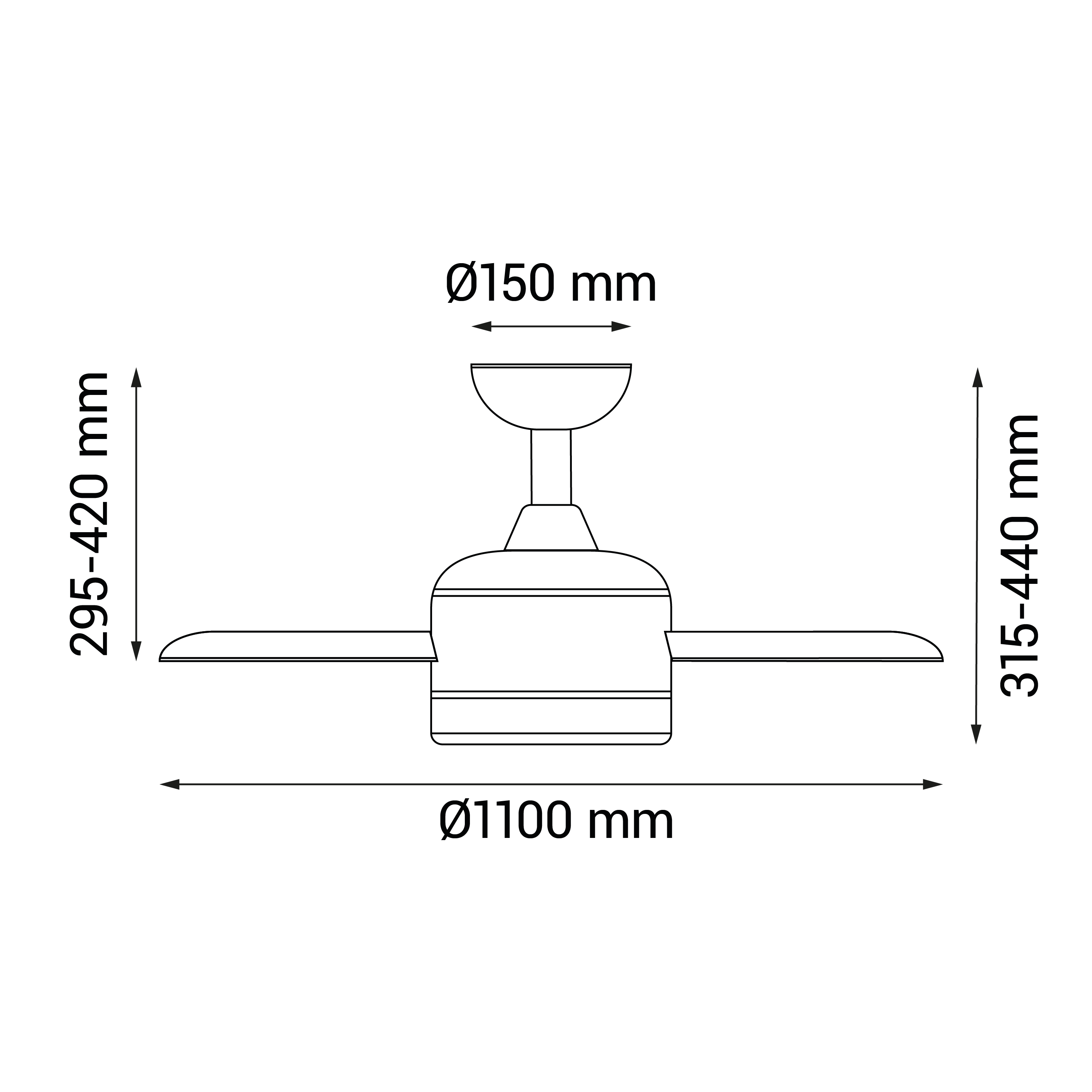 Ventilador de techo con luz silencioso DC 31W con mando ø110 cm Sunset SULION blanco luz CCT 3 aspas| 6 velocidades| modo verano/invierno| recomendado de 13 a 20m² - 5
