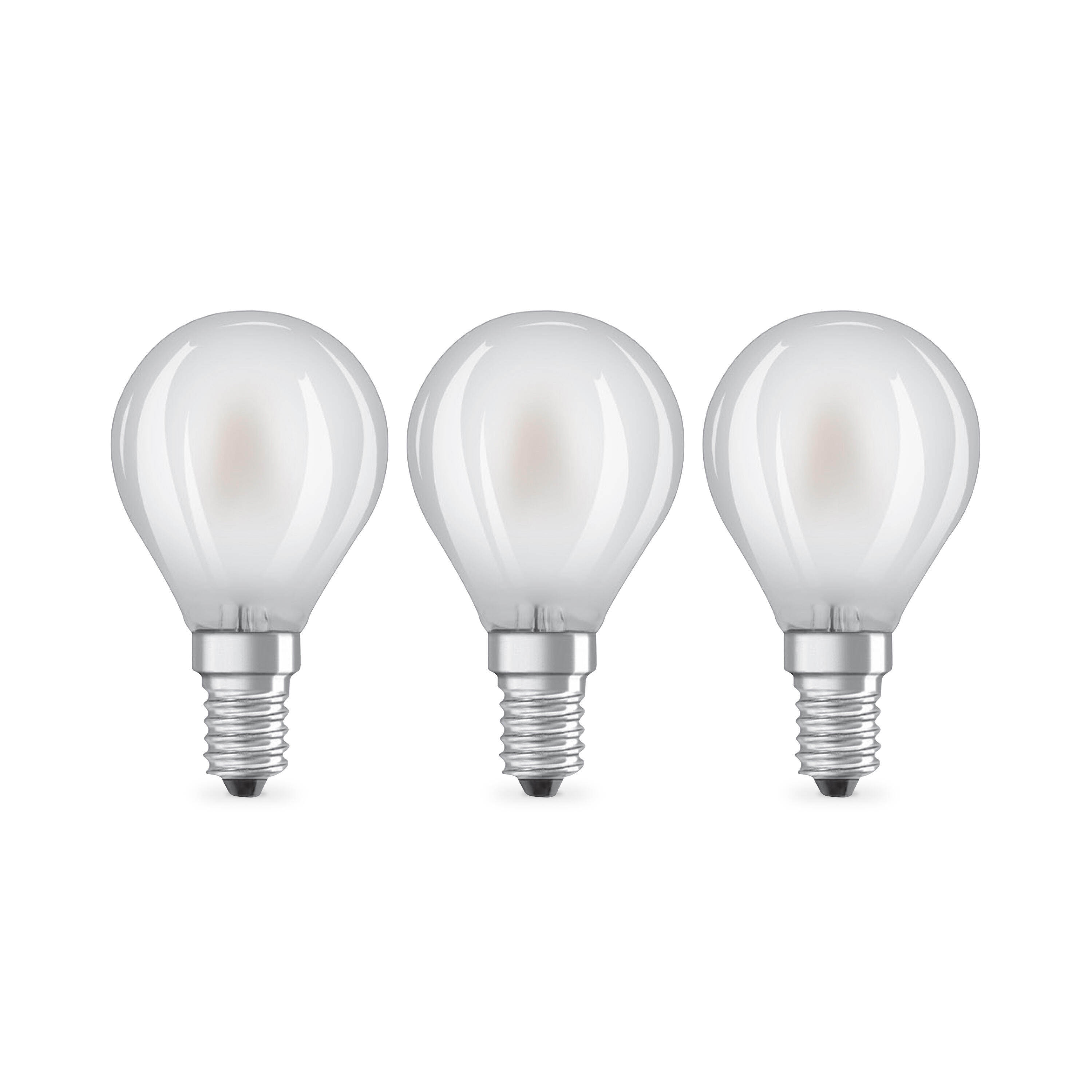 3 ampoules led, sphérique E14, 806lm, classe énergétique A, blanc chaud, LEXMAN - 2