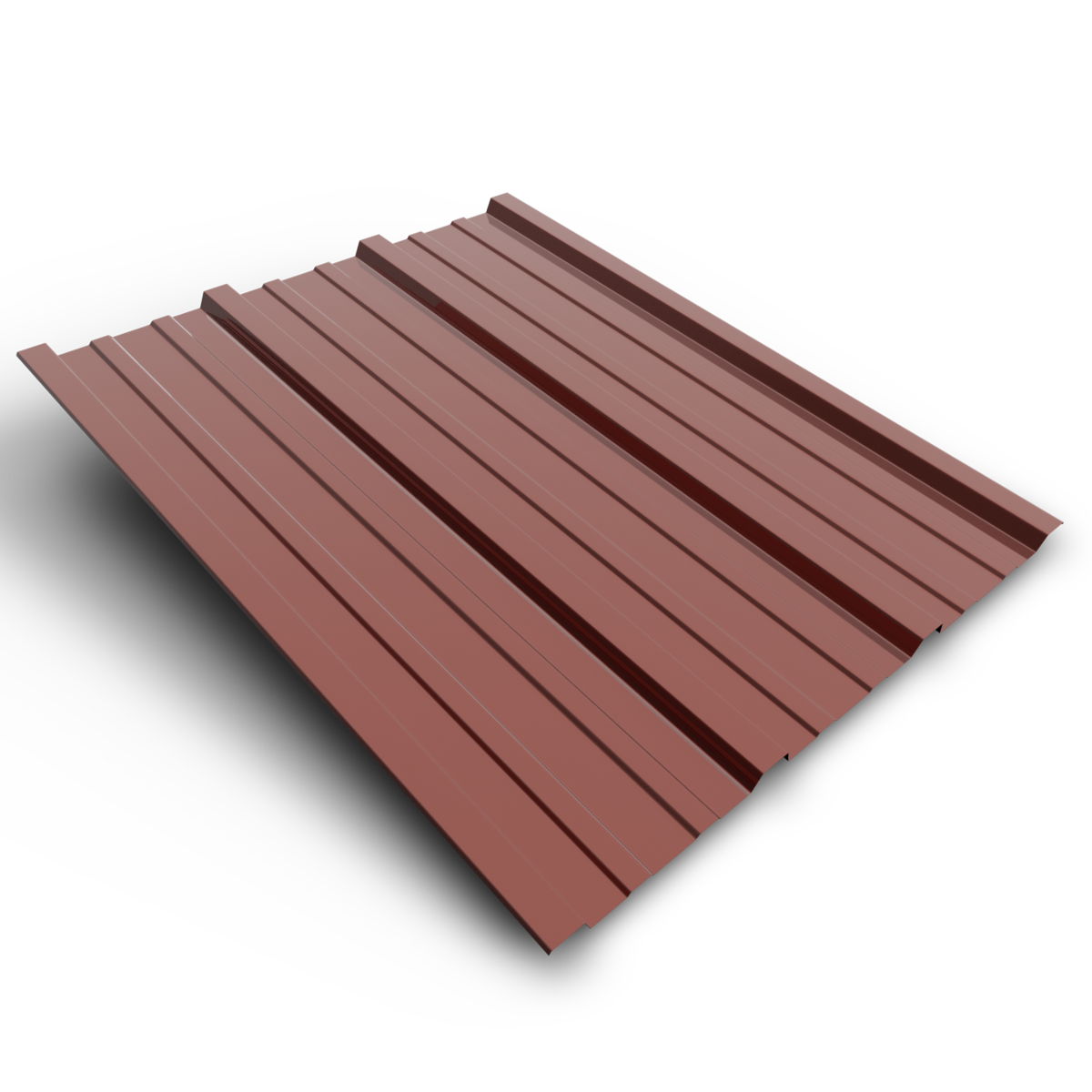 Plaque de couverture, nervuré rouge, l.89 x L.200 cm, H.25 mm, Ep.0.4 mm - 2