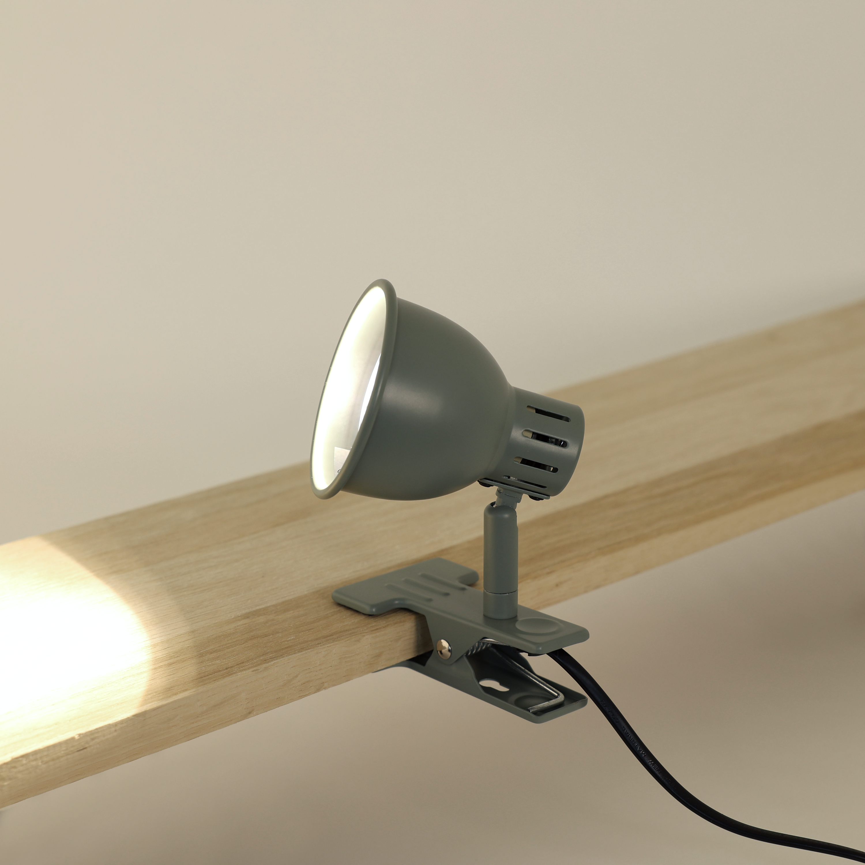 Lampe de bureau à pince Jordi, fer, vert, H.15 cm INSPIRE, GU10 - 3