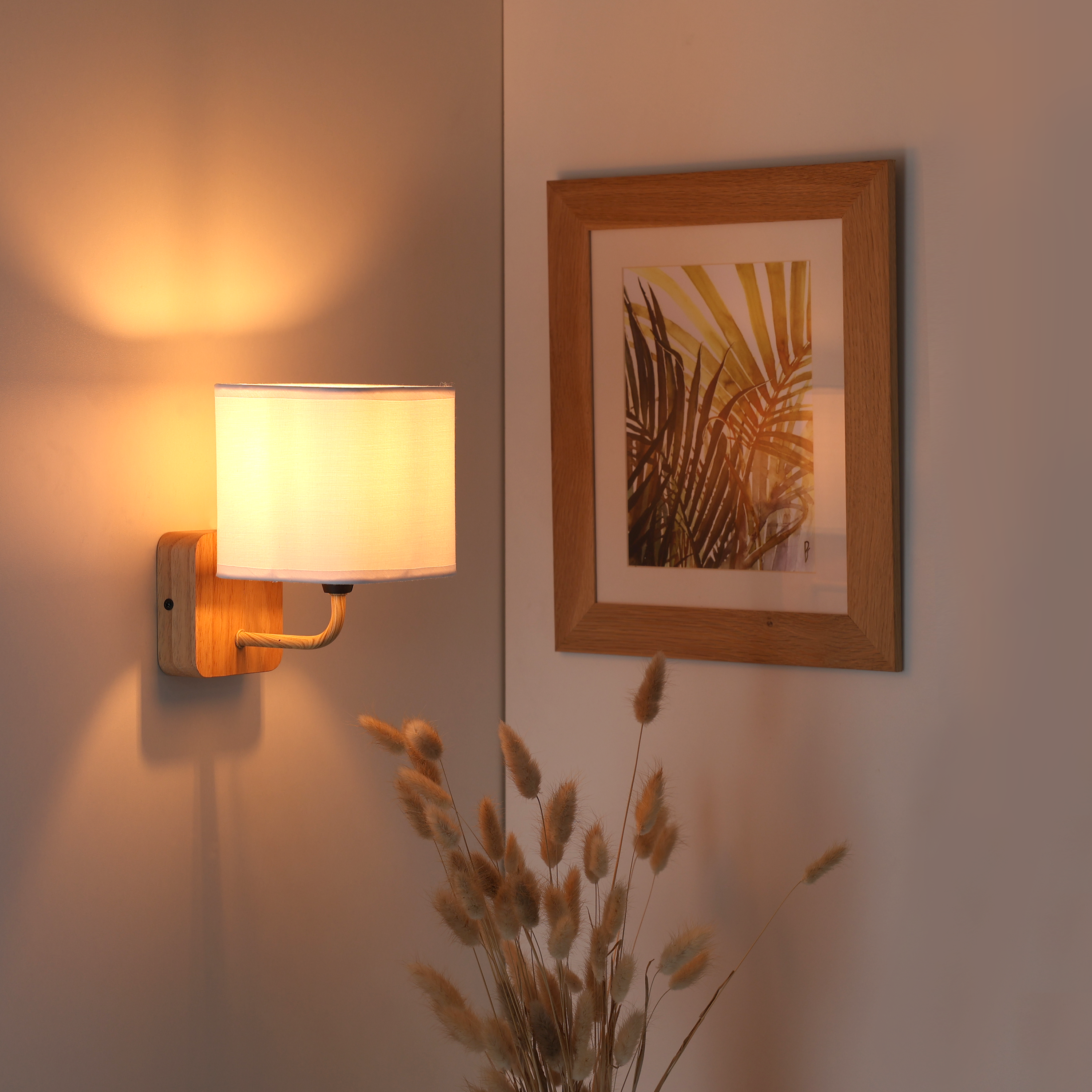 Kinkiet Akora biały drewno E14 Inspire - 8