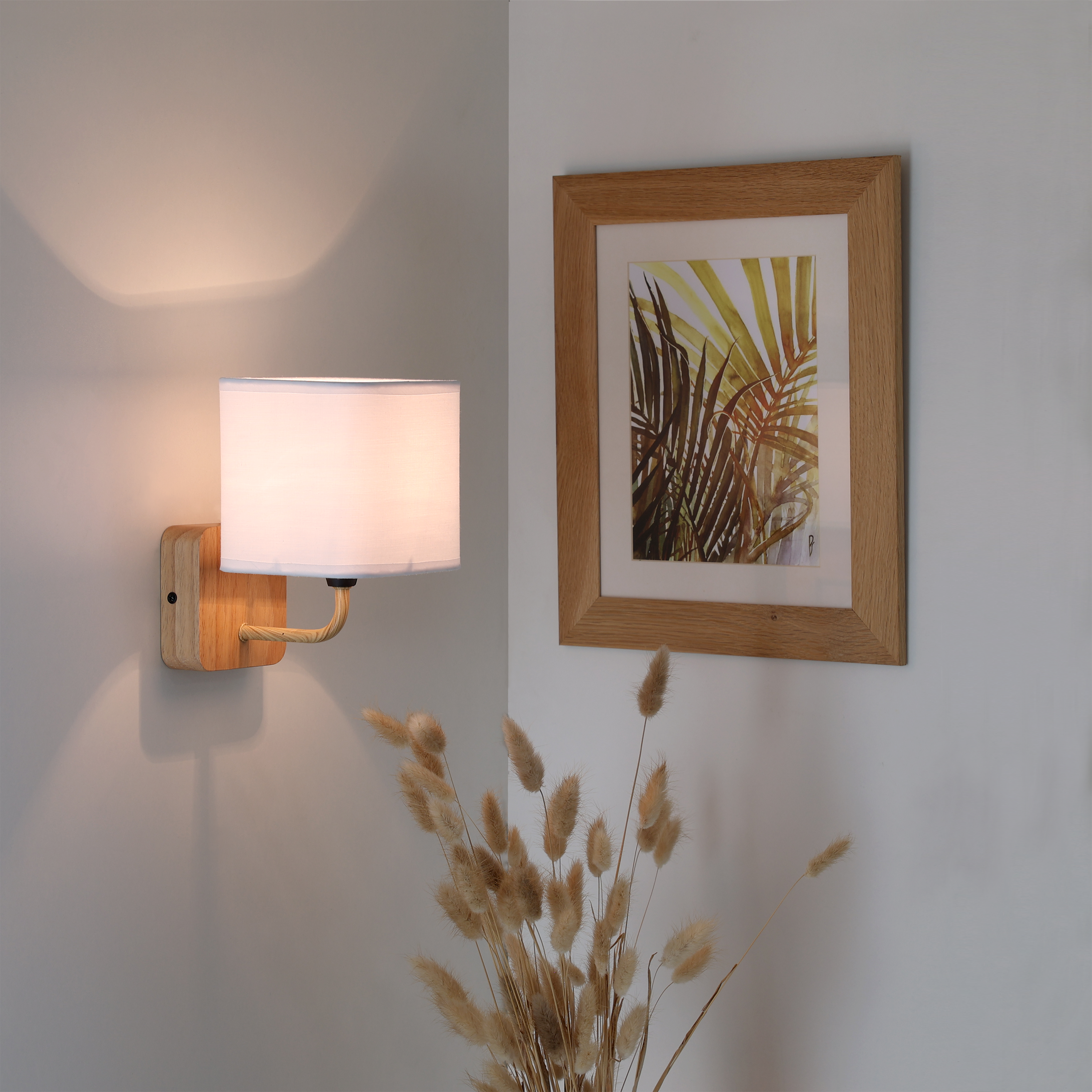 Kinkiet Akora biały drewno E14 Inspire - 7