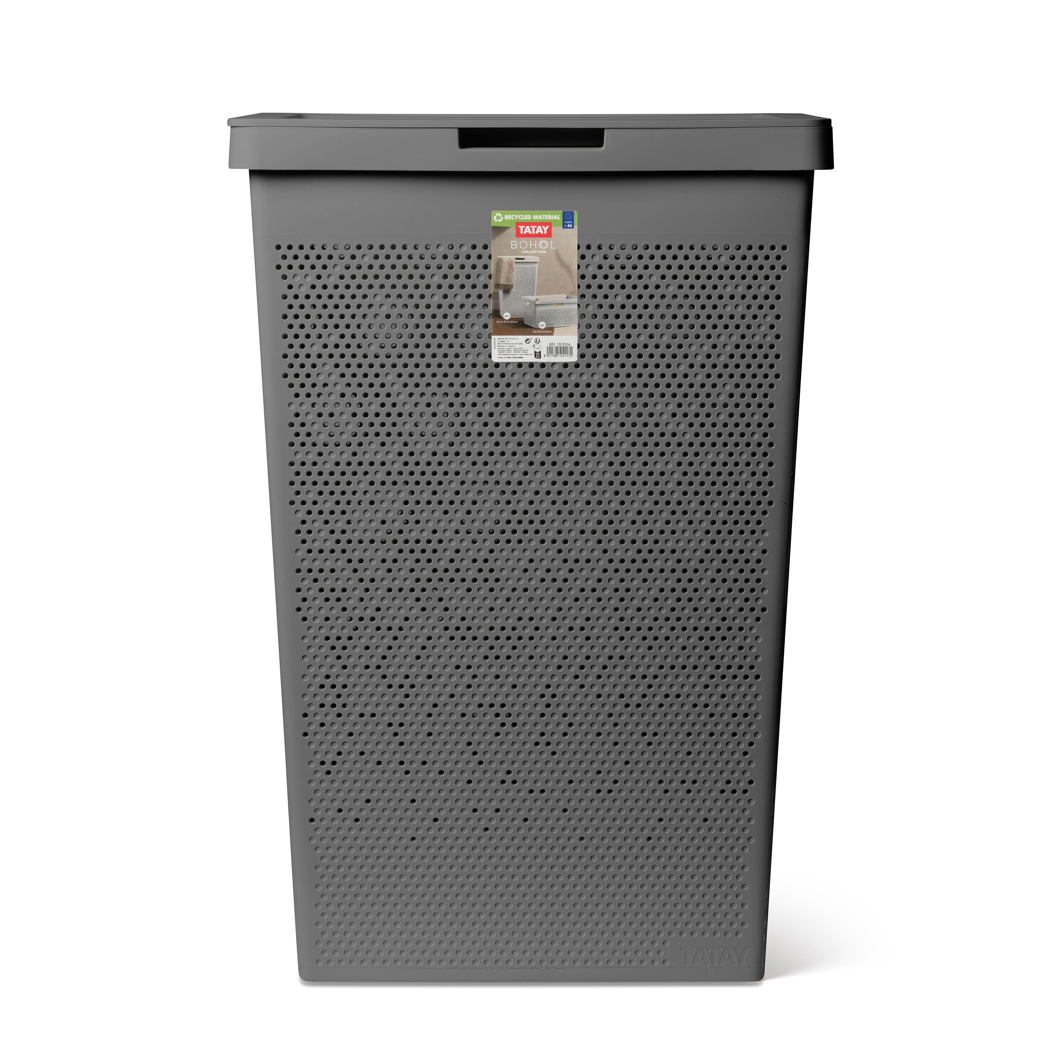 Cesto de ropa sucia Bohol de plástico gris oscuro 60 L - 4
