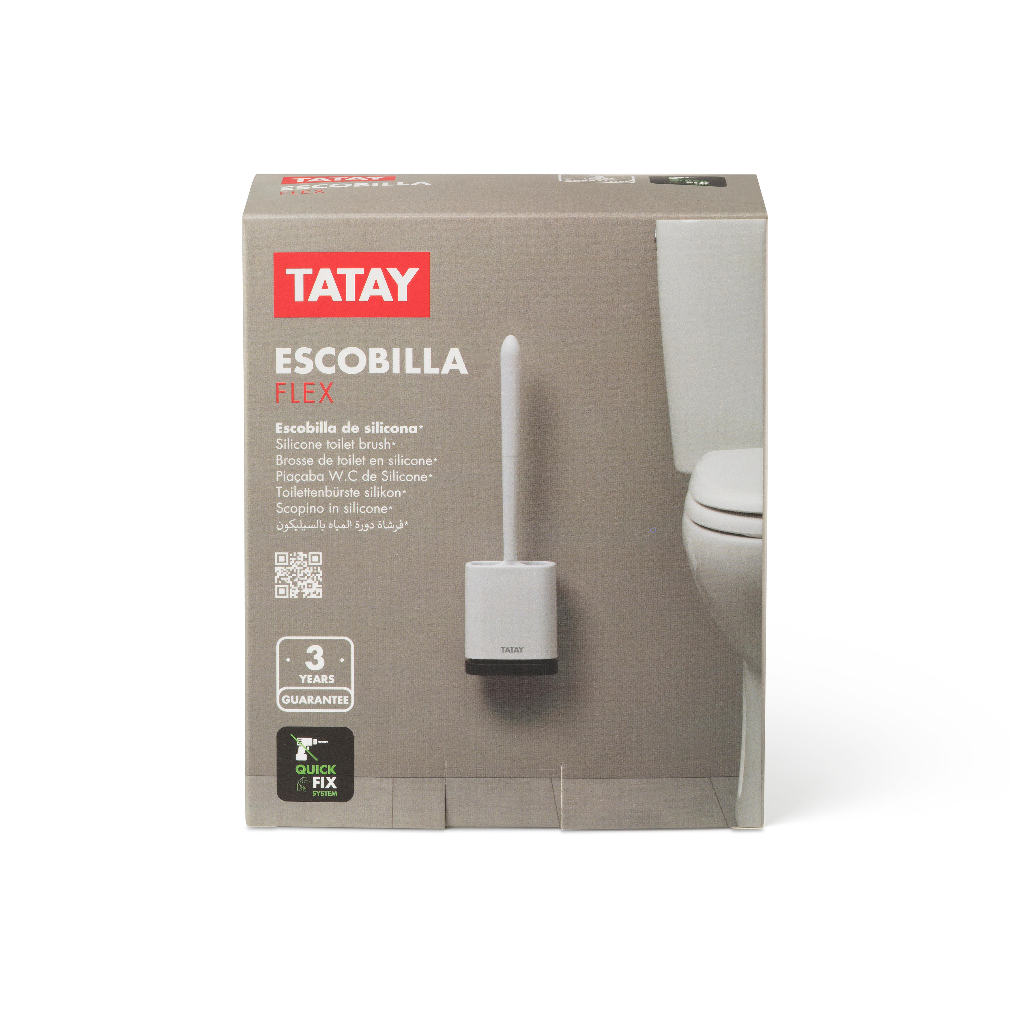 Escobillero blanco mate Tatay con cabezal de silicona - 13