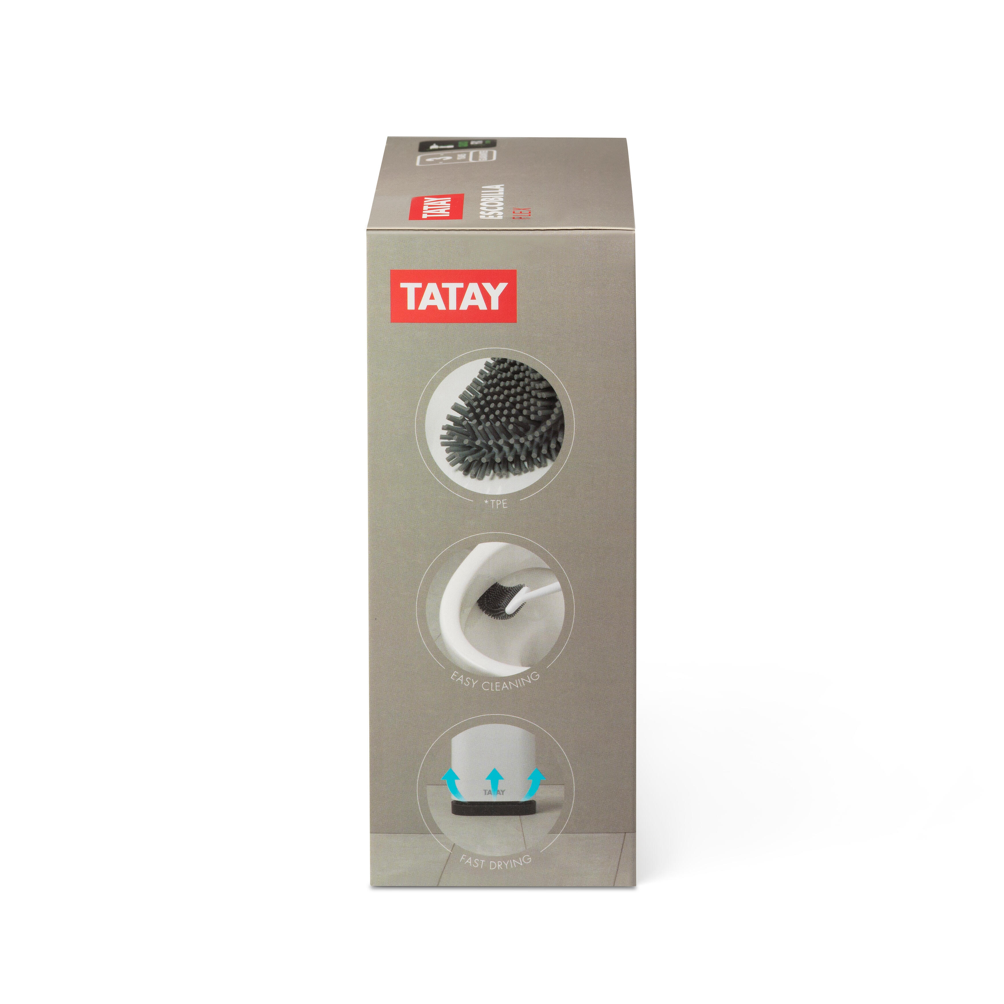 Escobillero blanco mate Tatay con cabezal de silicona - 16