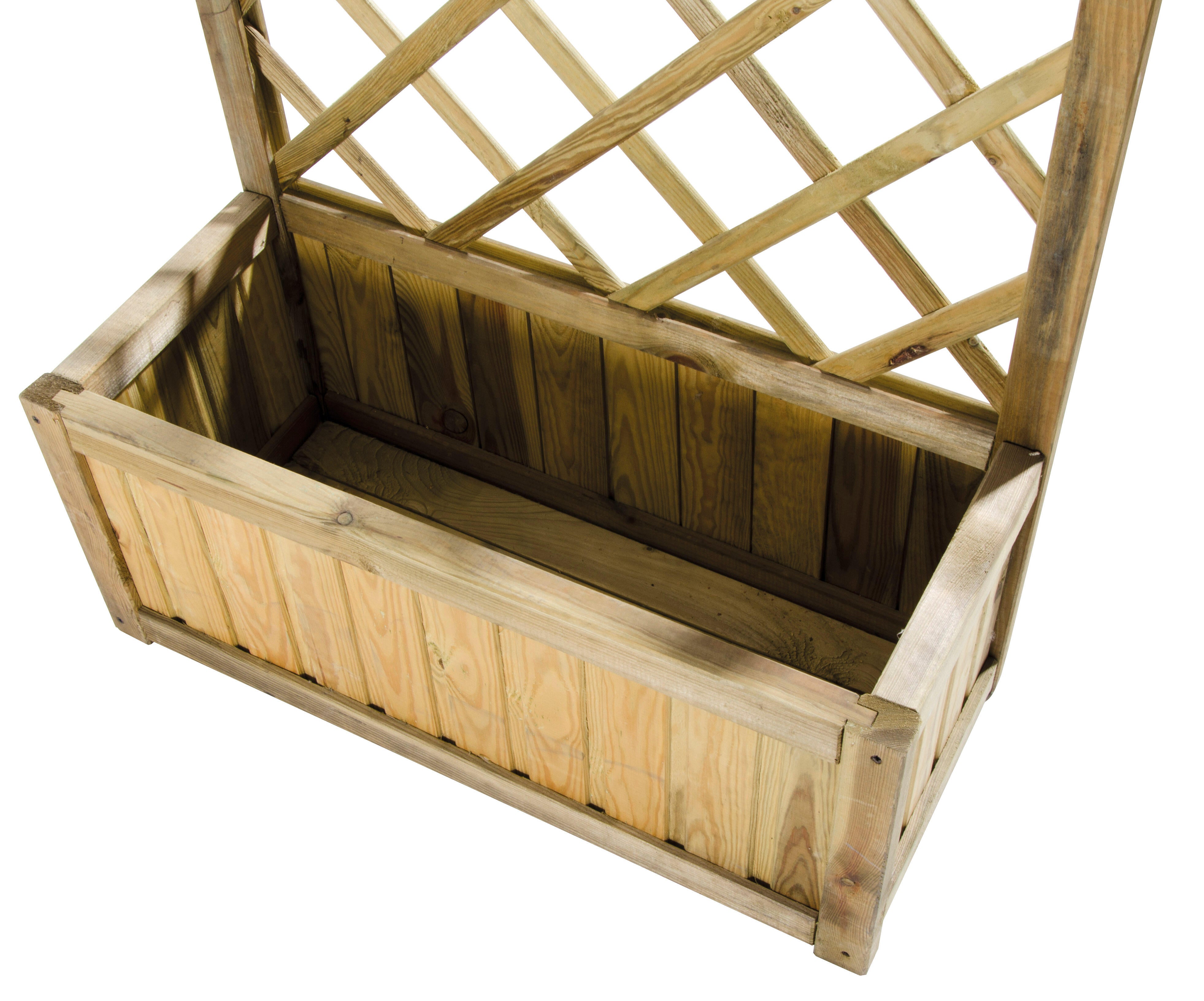 Fioriera con grigliato Garden in legno H 140 x L 75 x P 30 cm - 3