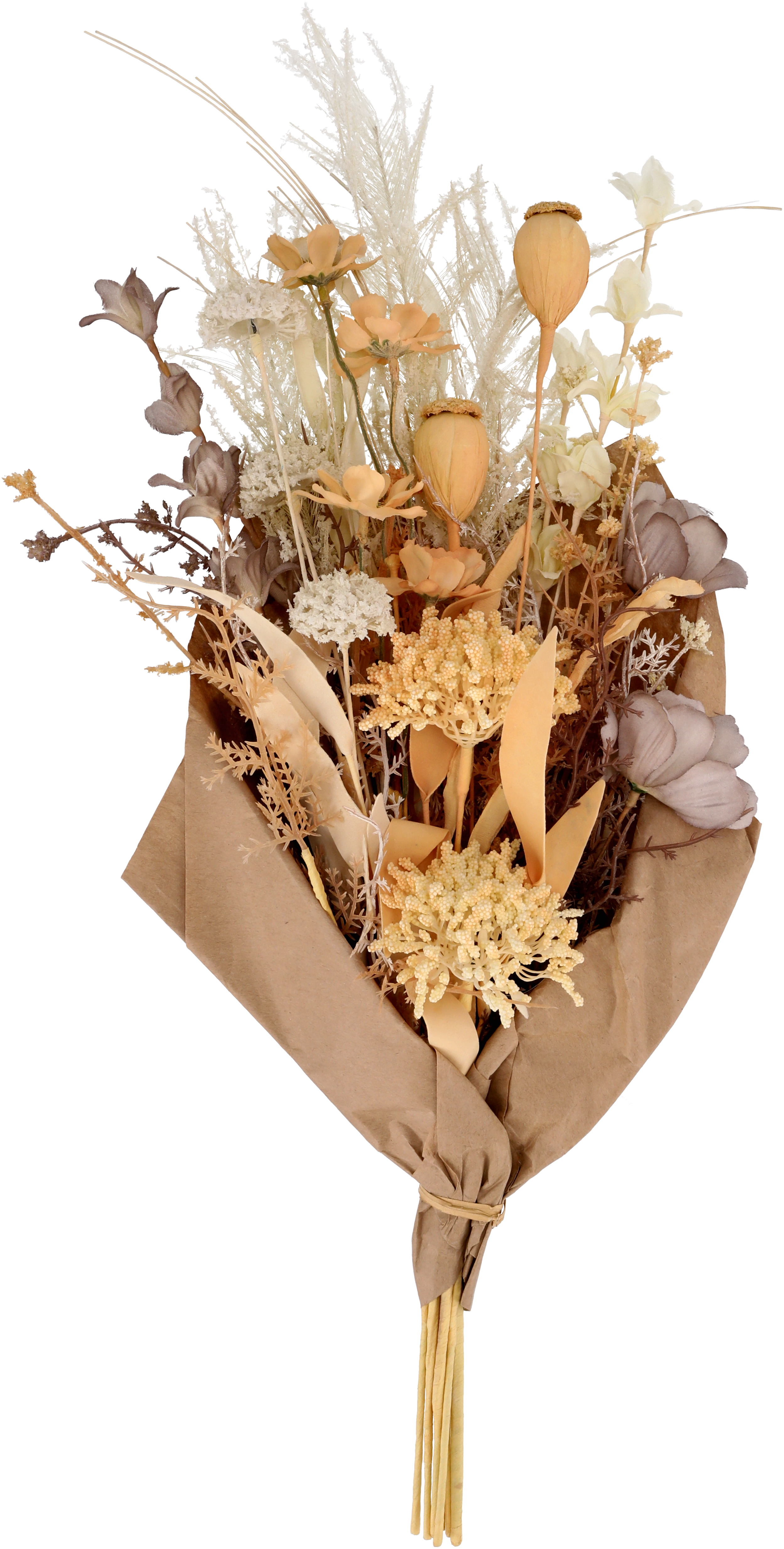 Bukiet kompozycja kwiatów w papierze Natural 52 cm
