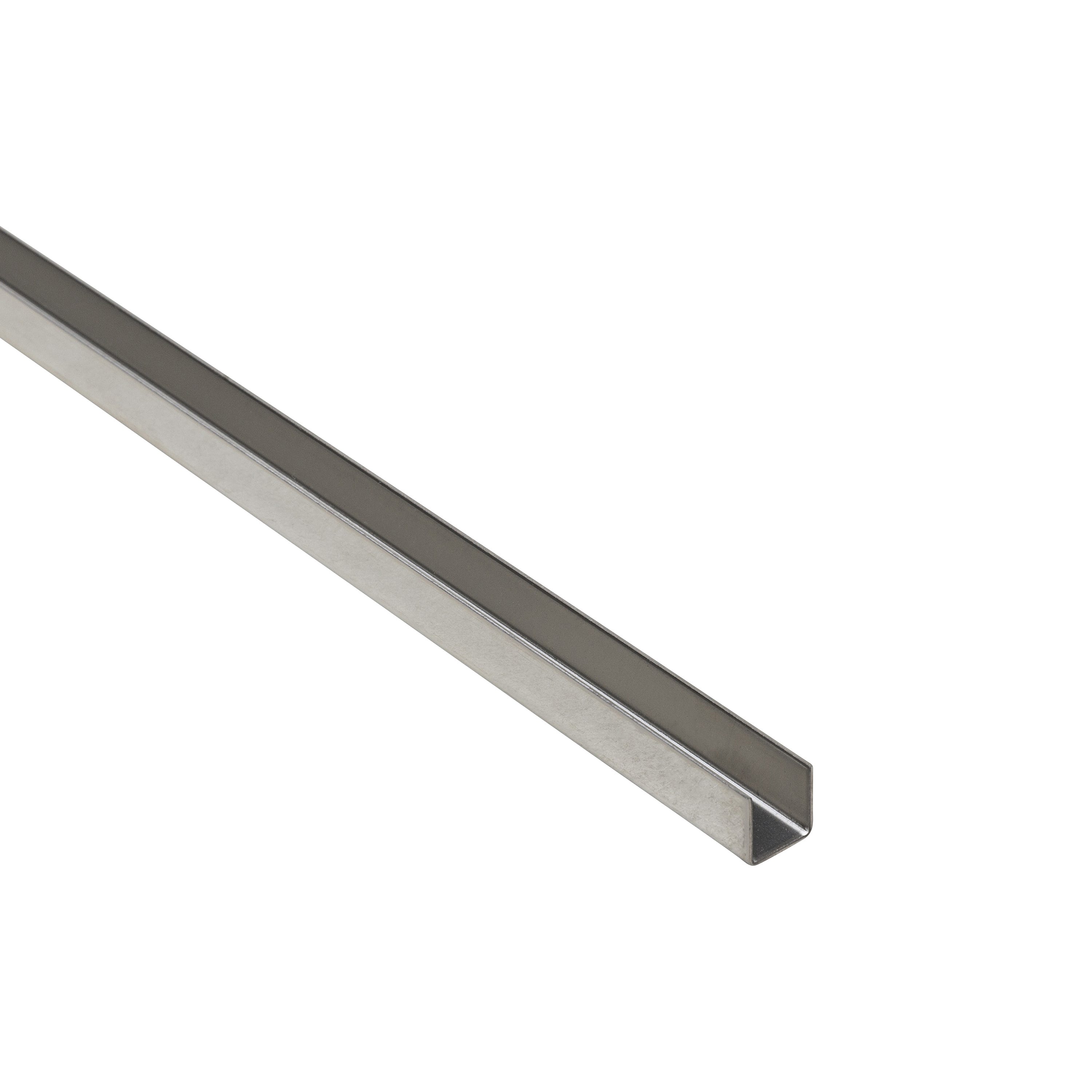 Profilé U inox brillant STANDERS, H.12 x l.12 x Ep.1 mm, L.1 m | Leroy ...