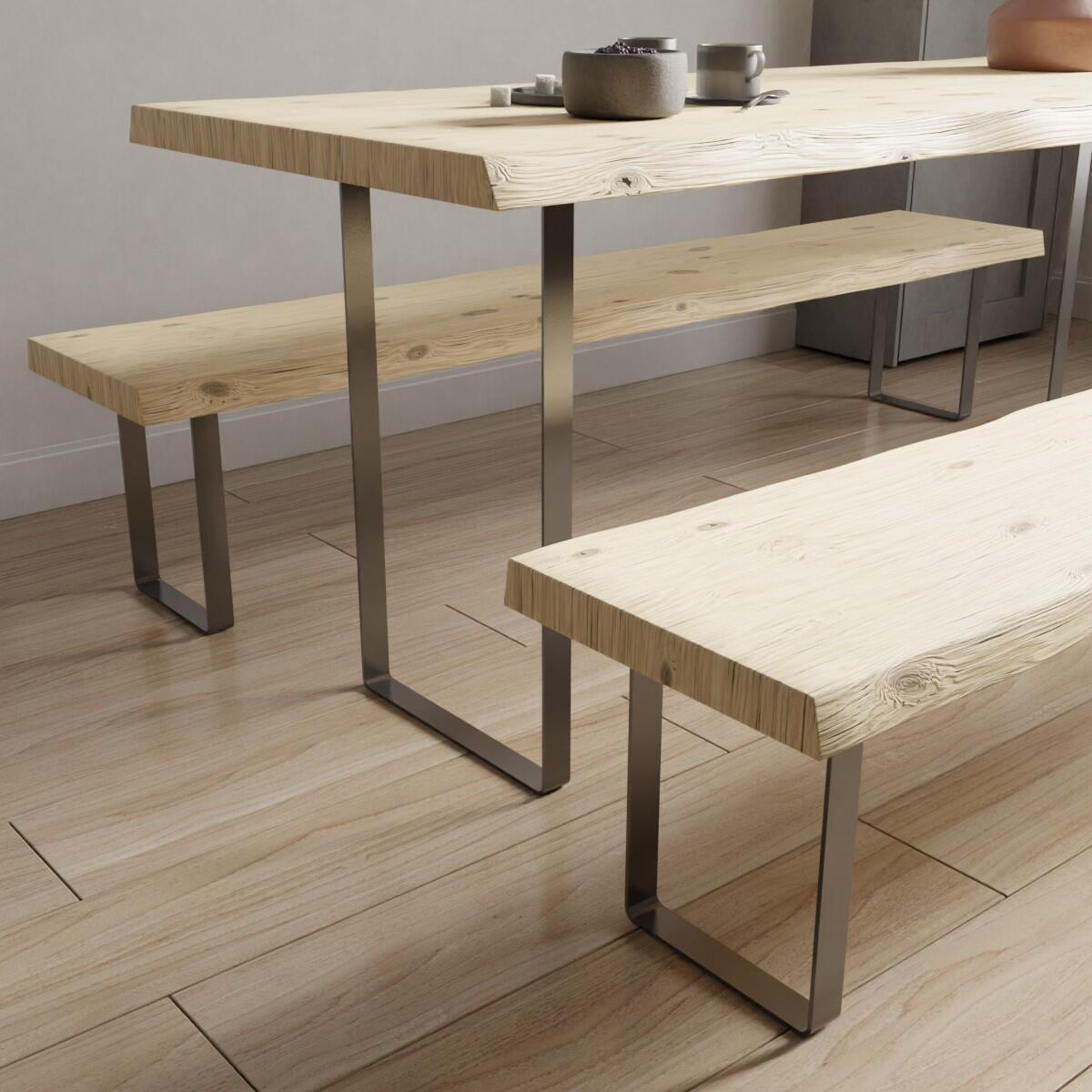 Gamba per mobili STEELMI RETTANGOLO in acciaio lucido  P 4 x H 80 cm - 3