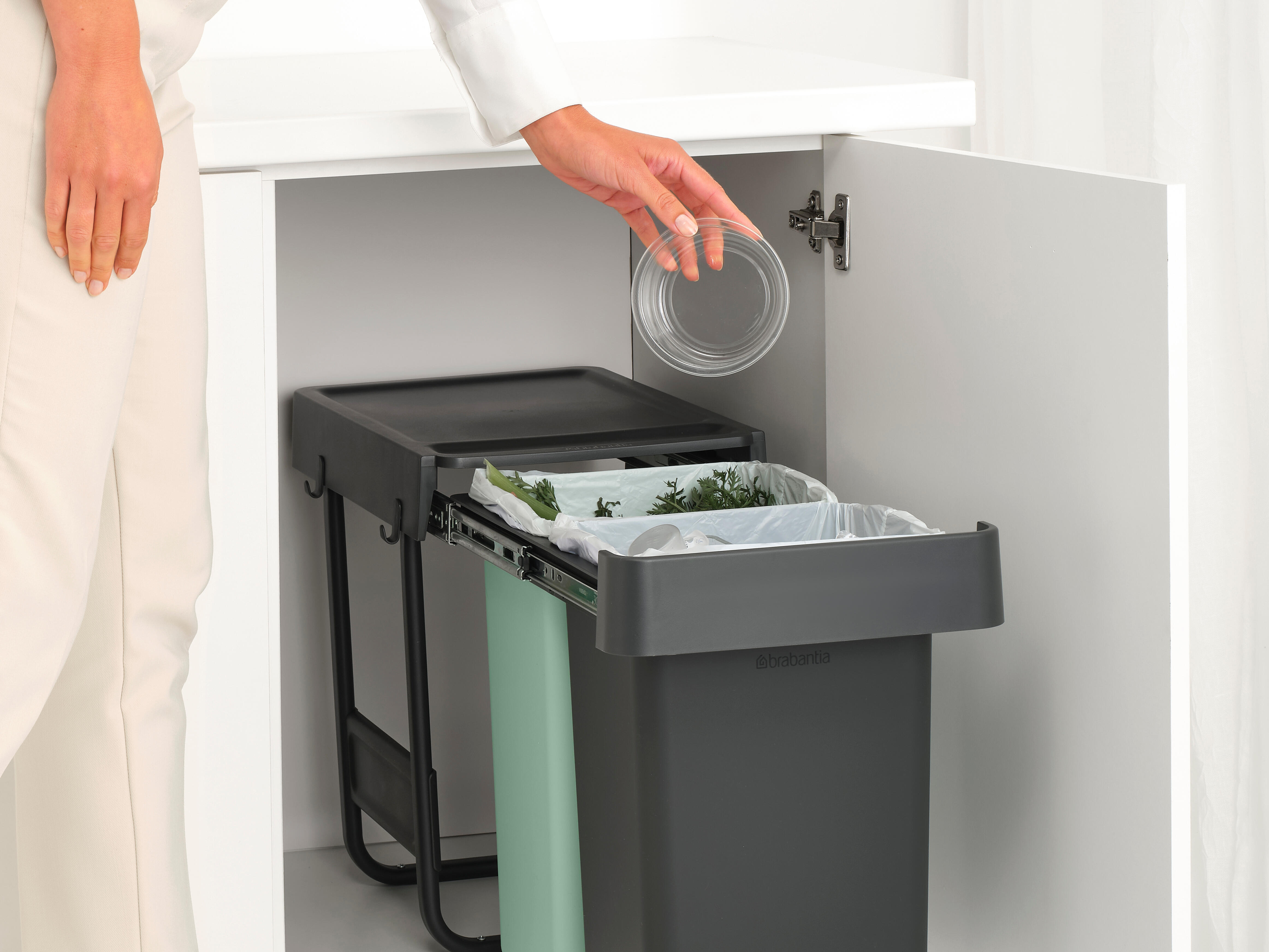 ⇒ Cubo de basura interior denox inner 20 litros gris ▷ Precio