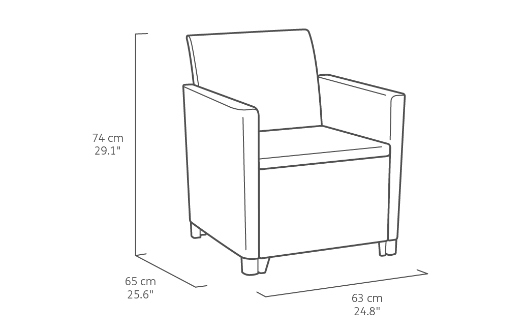 Conjunto relax 2 em 1 em resina antracite Keter Marie - 6