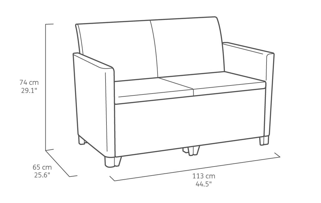 Conjunto relax 2 em 1 em resina antracite Keter Marie - 8