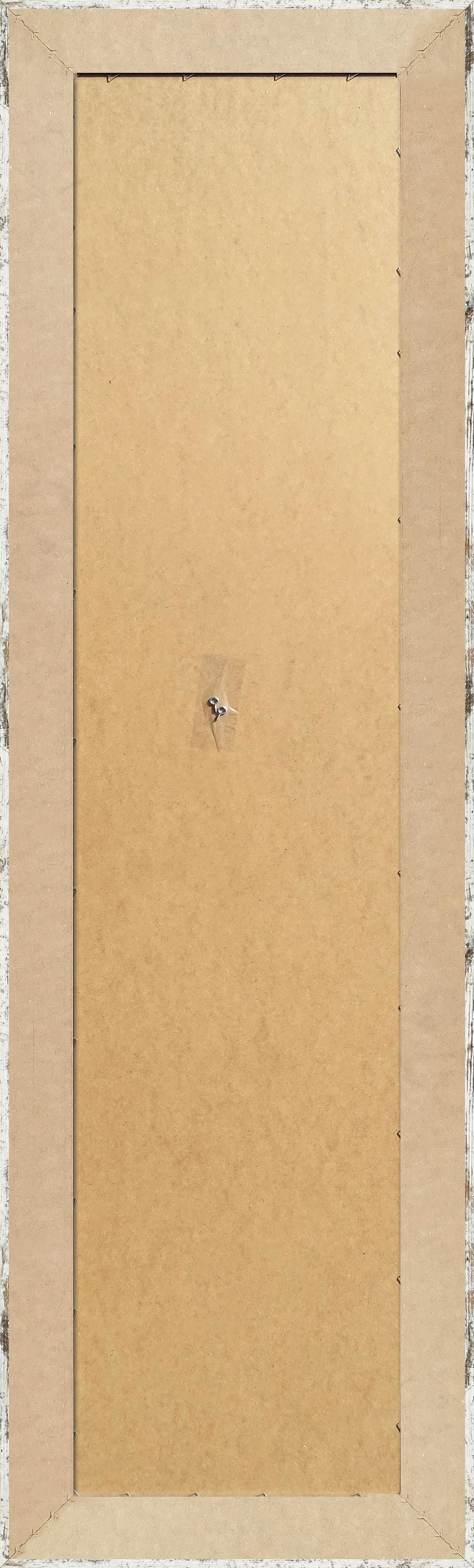 Espejo enmarcado de pared rectangular Harry MDF marrón y blanco mate  de 52 x 172 cm - 5