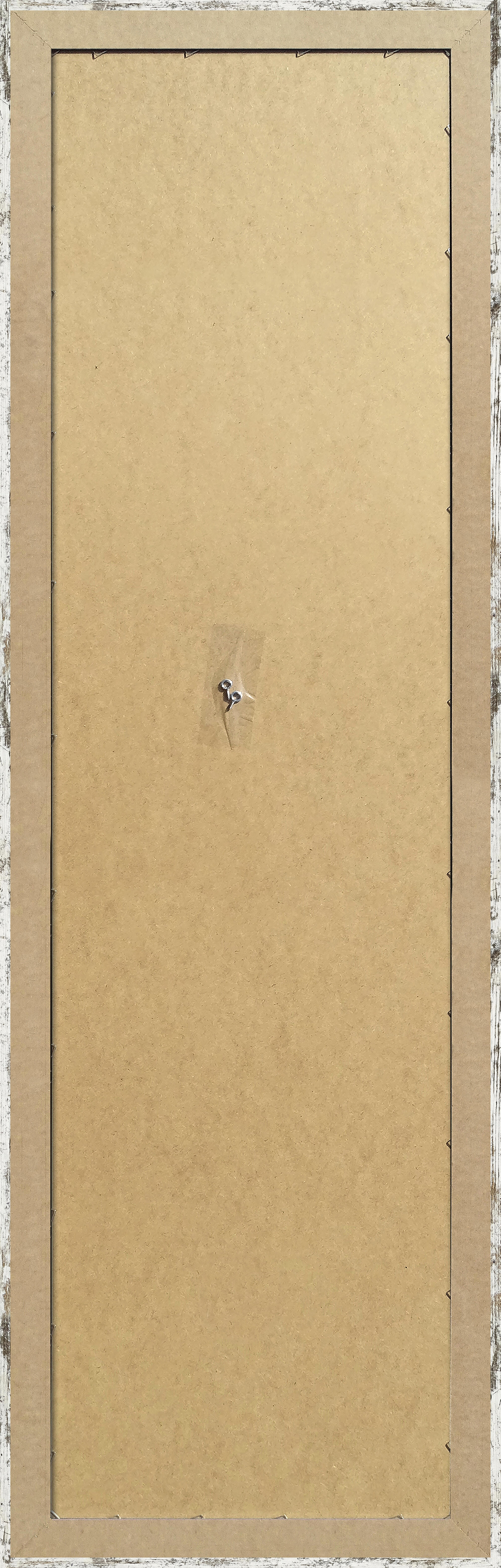 Espejo enmarcado de pared rectangular Harry MDF marrón y blanco mate  de 49 x 151 cm - 5