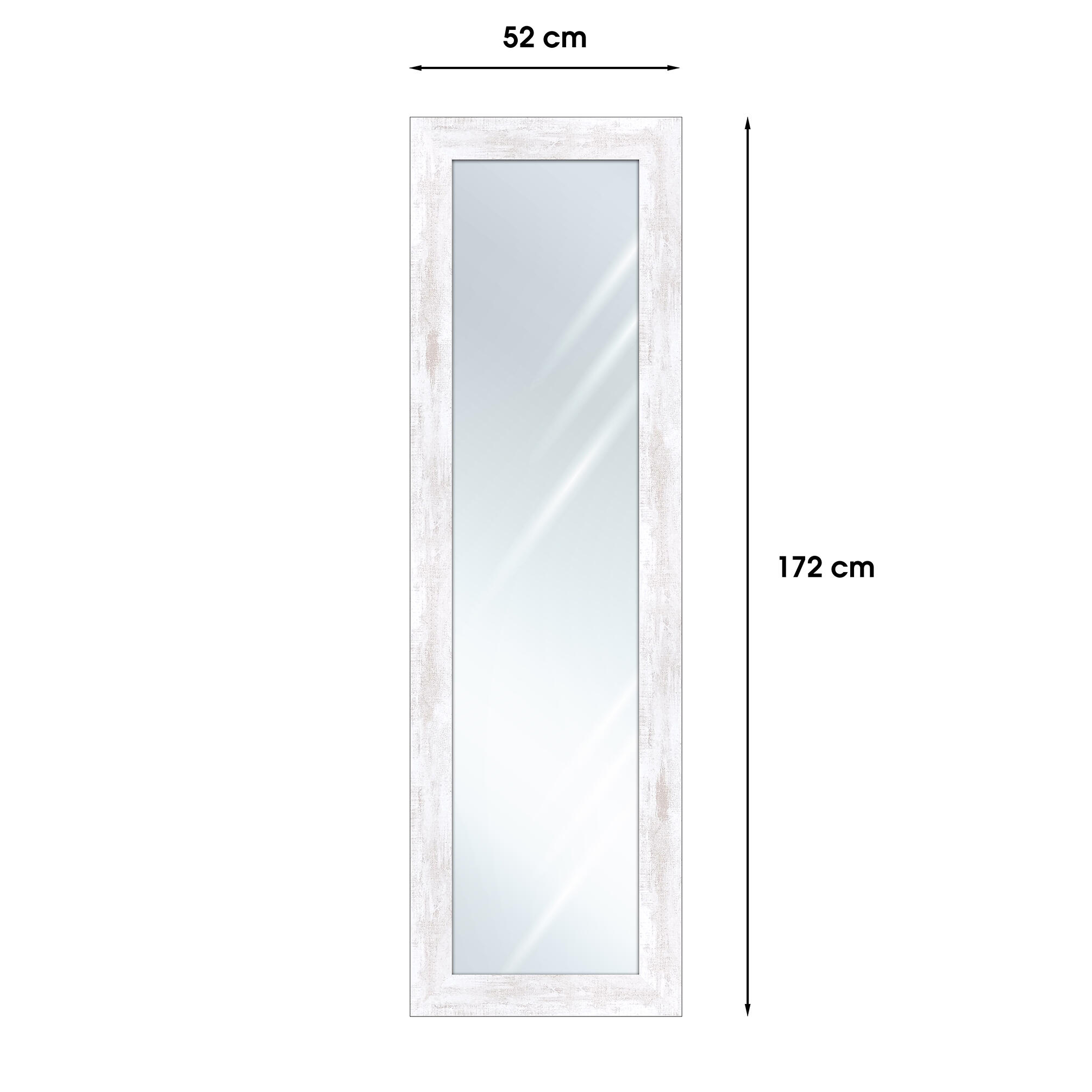 Espejo enmarcado de pared rectangular Harry crema MDF beige mate  de 52 x 172 cm - 3