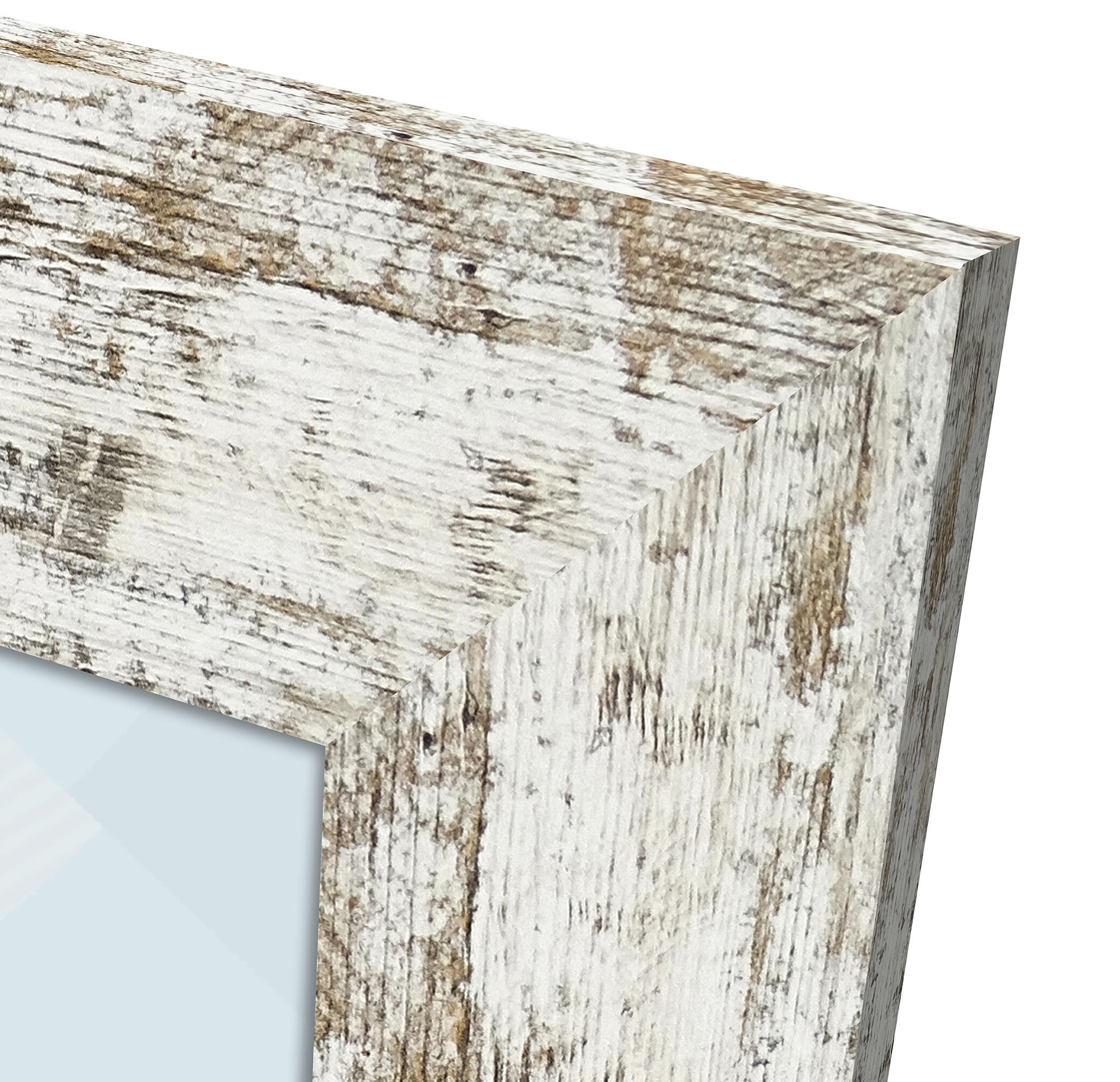 Espejo enmarcado de pared rectangular Harry MDF marrón y blanco mate  de 52 x 172 cm - 4