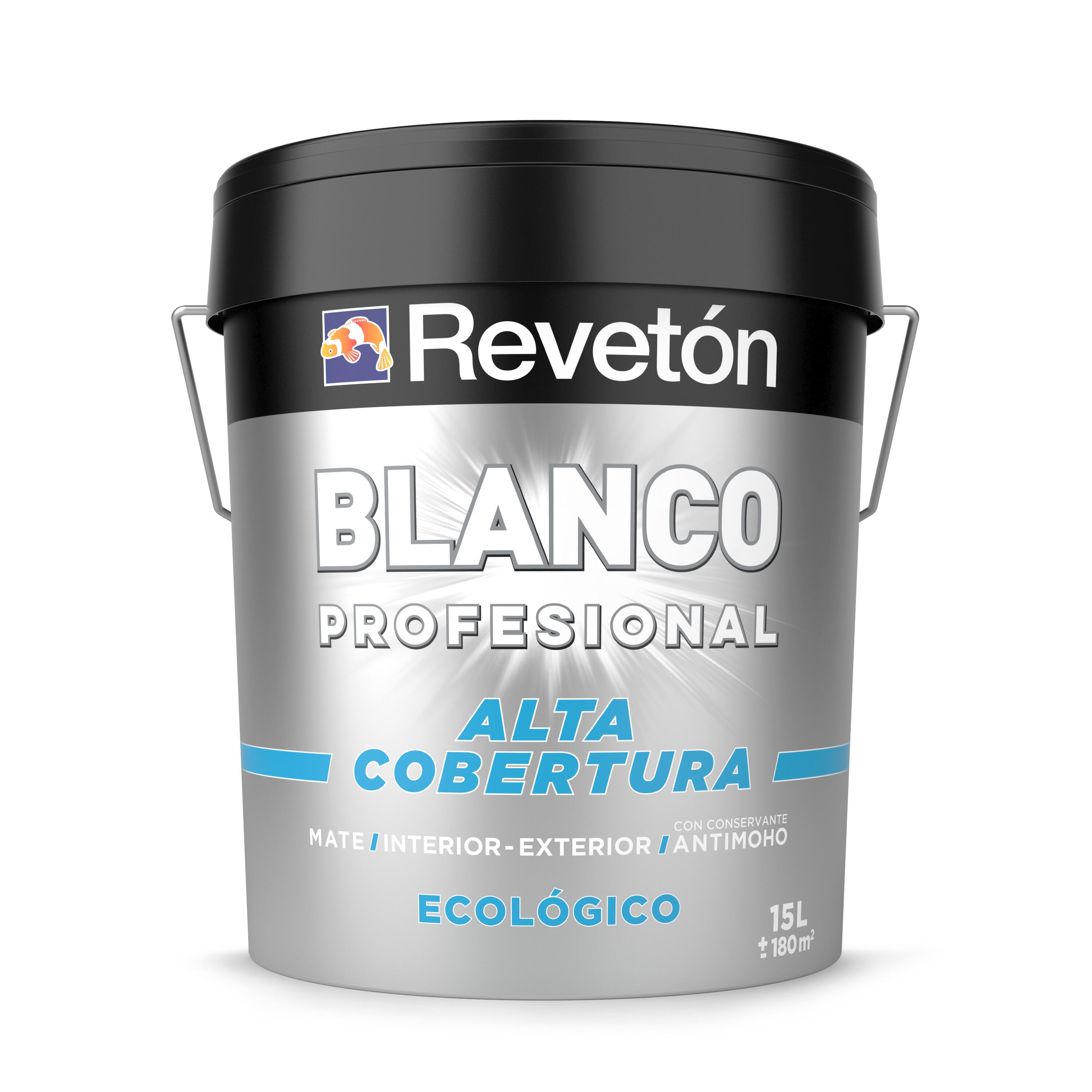 Pintura de interior revetón blanco profesional alta cobertura mate 15l