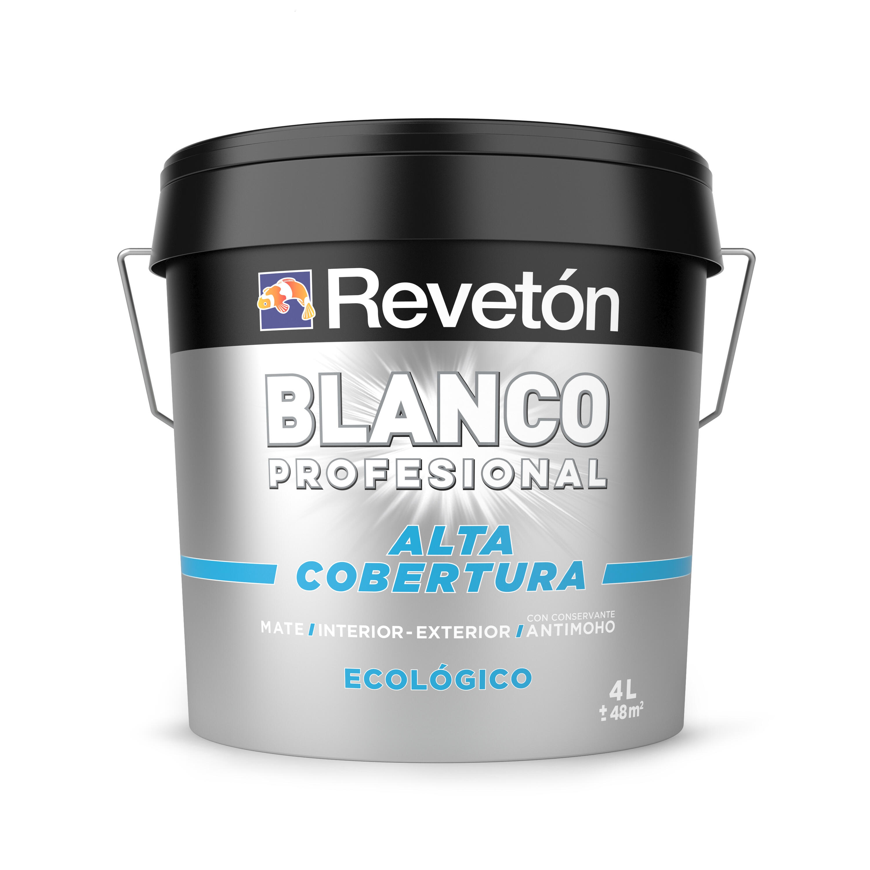 Pintura de interior revetón blanco profesional alta cobertura mate 4l