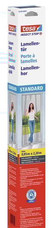 Moskitiera lamelowa antracytowa 95x220 cm Tesa