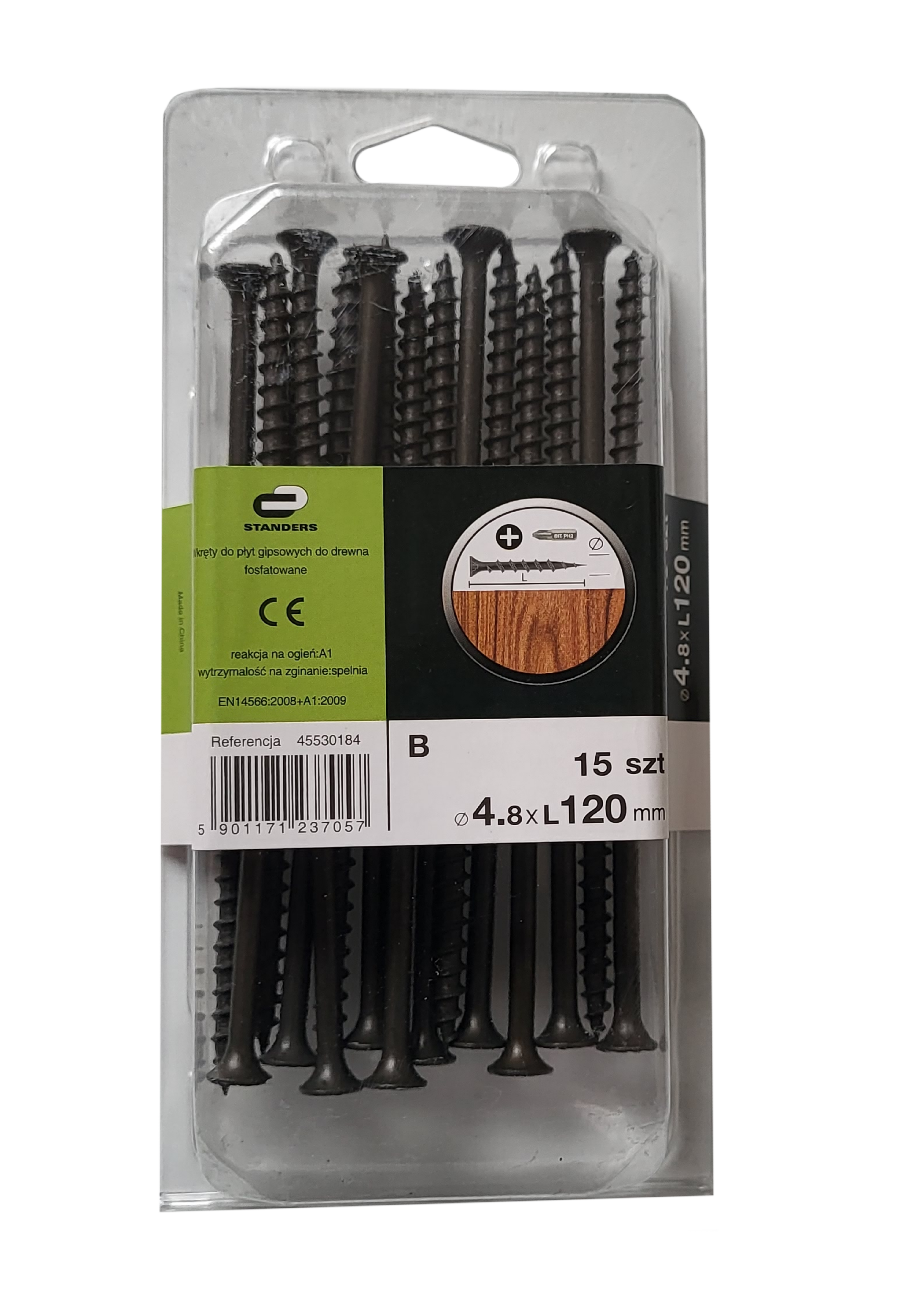 Wkręt do płyt G-K 4.8 x 120 mm 15 szt. Standers