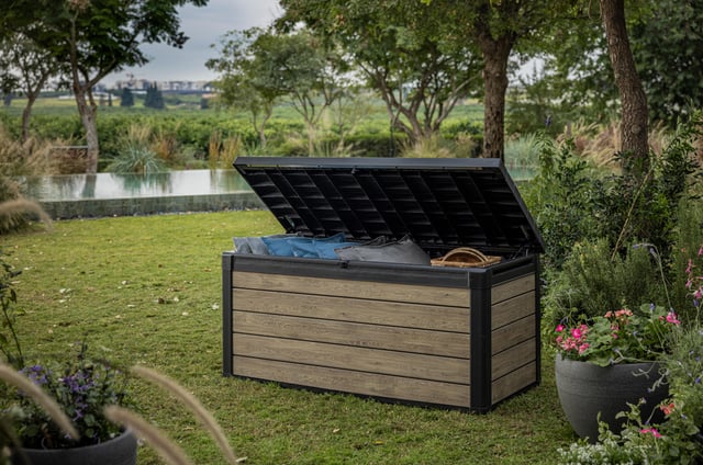 Baule KETER Ashwood 570 in polipropilene antracite L 151.7 x H 70 x P 72.5 cm