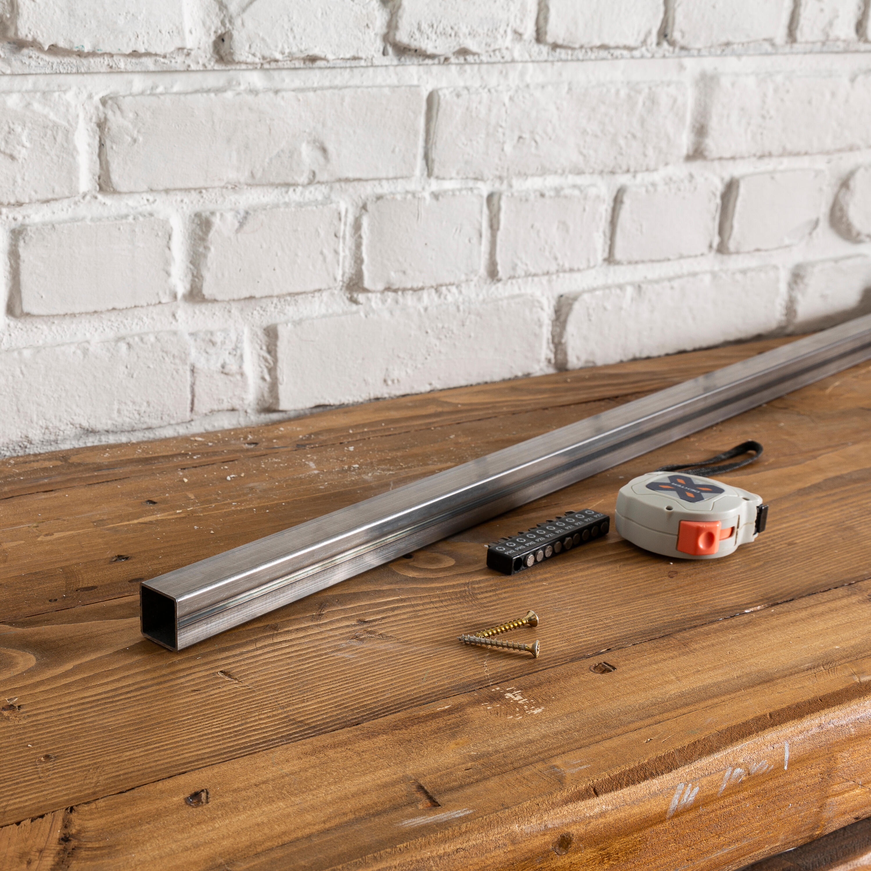 Perfil quadrado STANDERS em aço cinza fosco L 2,5 m 20x20 mm - 2