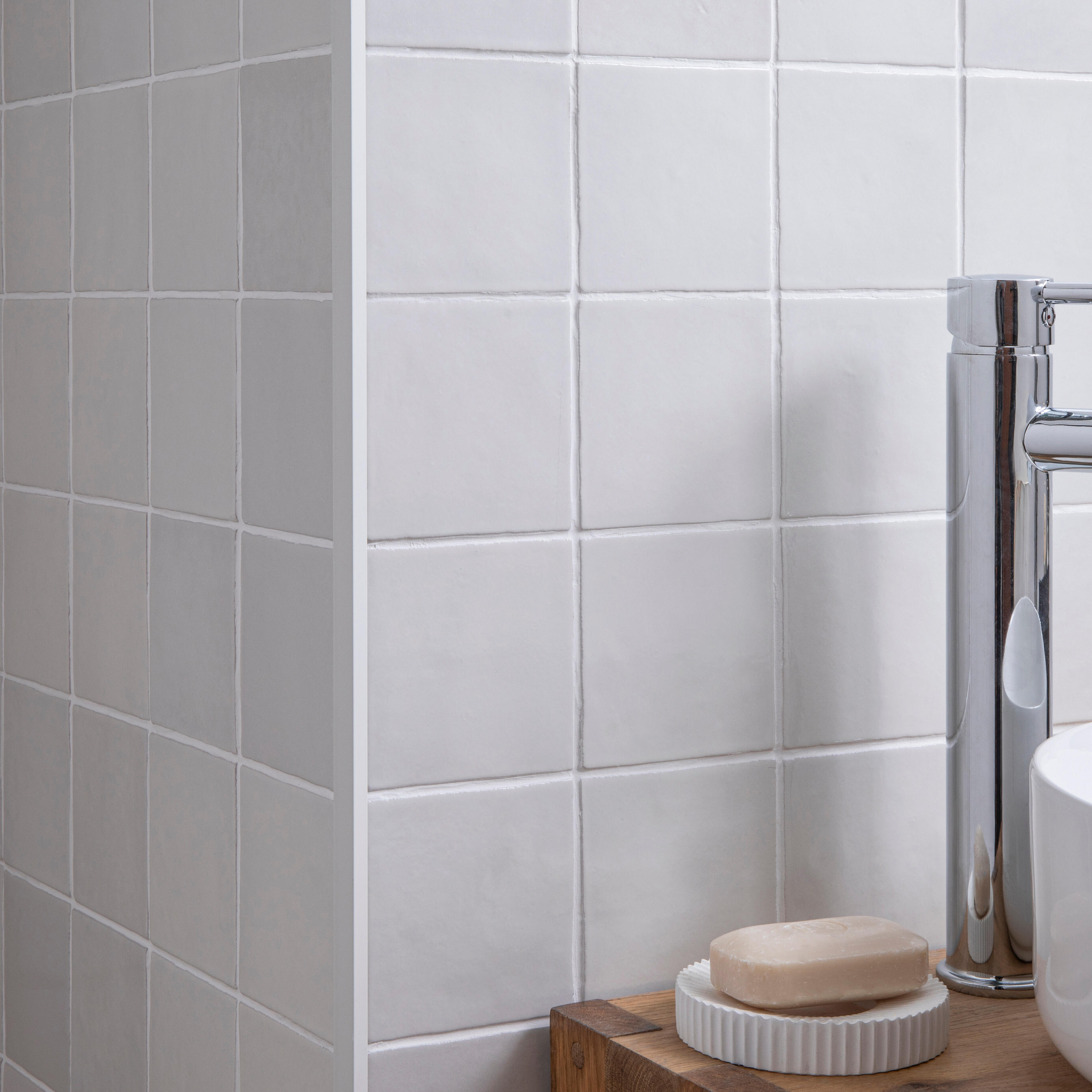 Perfil angular simétrico STANDERS em alumínio branco brilhante L 2,5 m 10x10 mm - 2