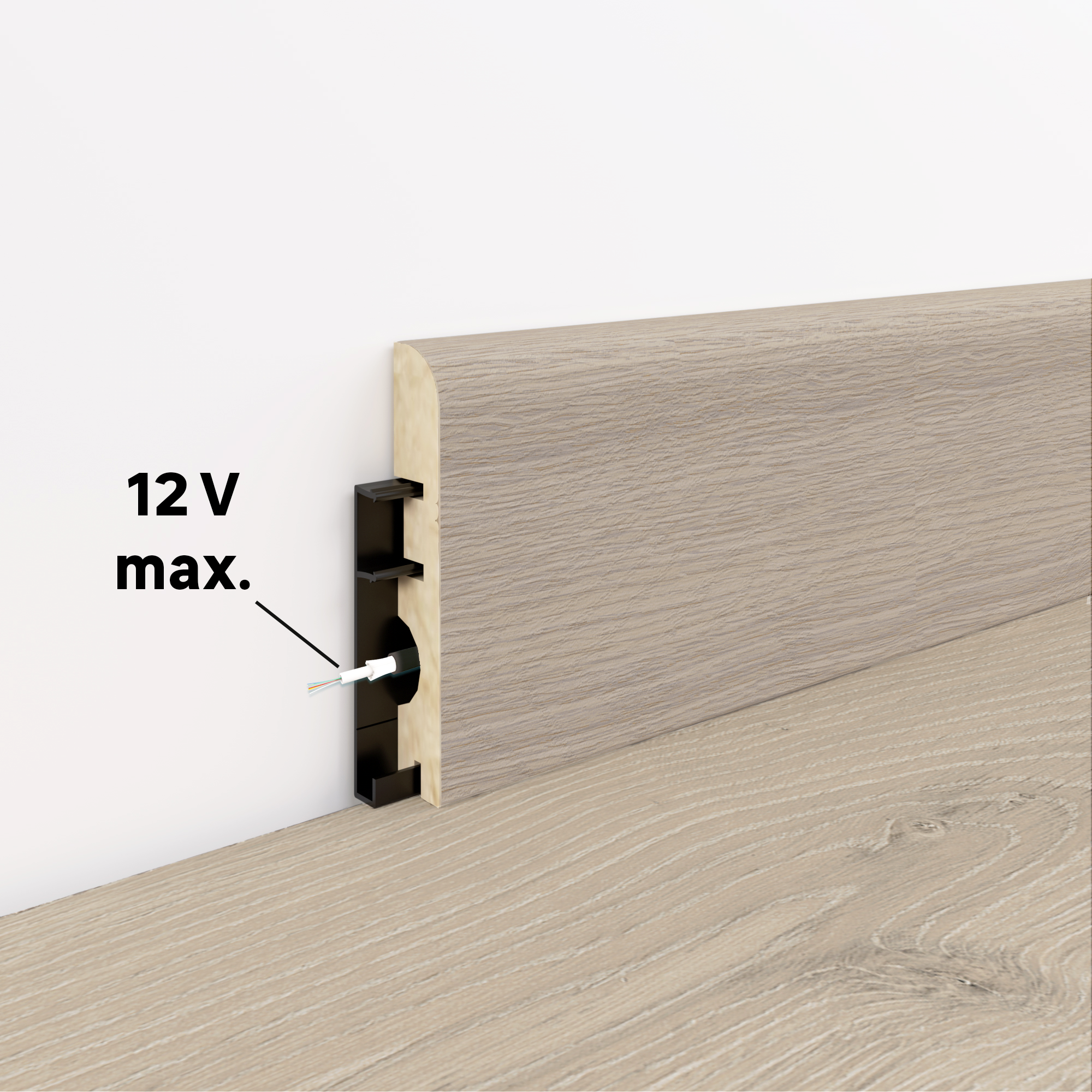 Plinthe mdf, décor 100, H. 7.8, Ep.14 mm ARTENS - 2