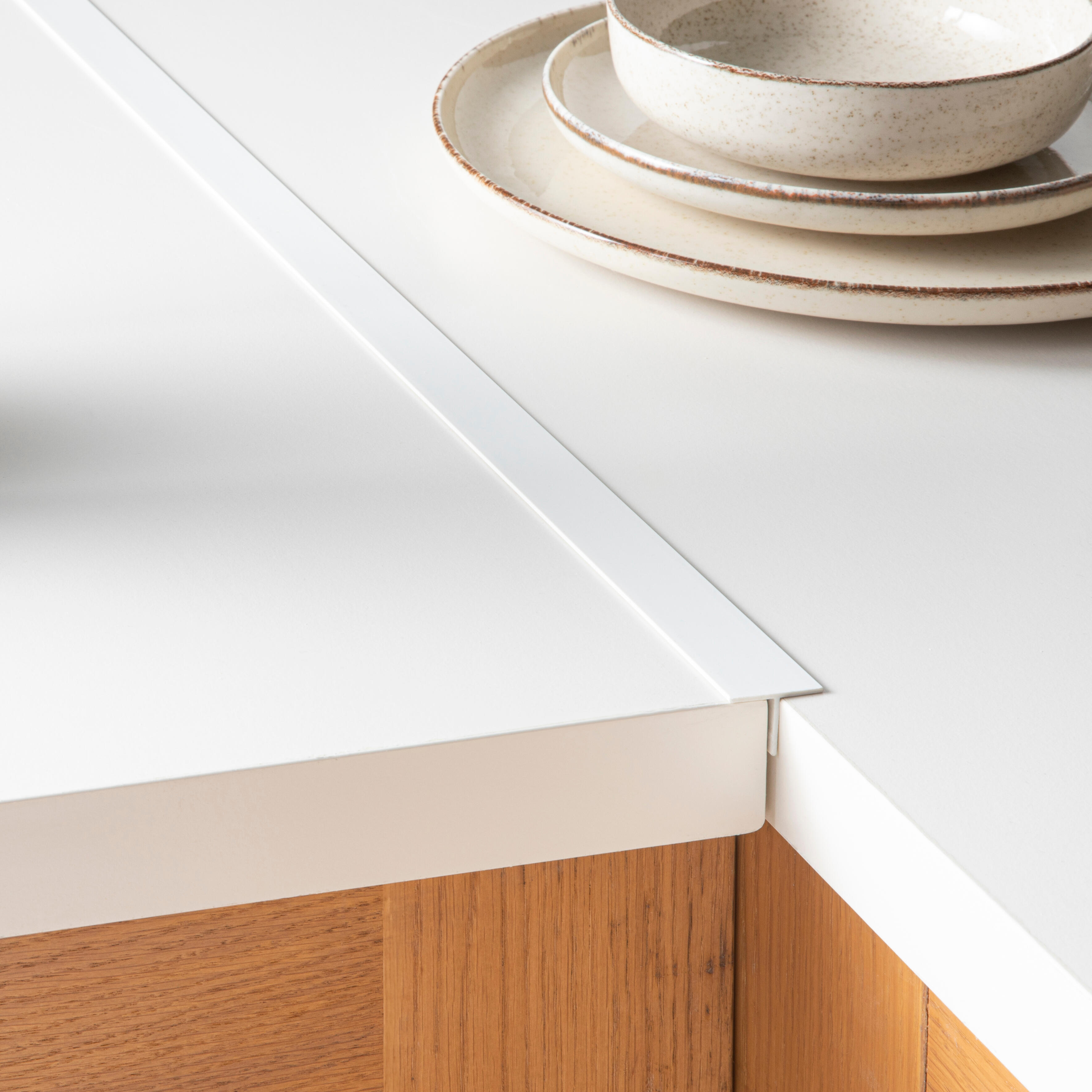 Perfil forma de en T de PVC blanco STANDERS, Alt. 18 x An.25 mm x L.1 m - 3