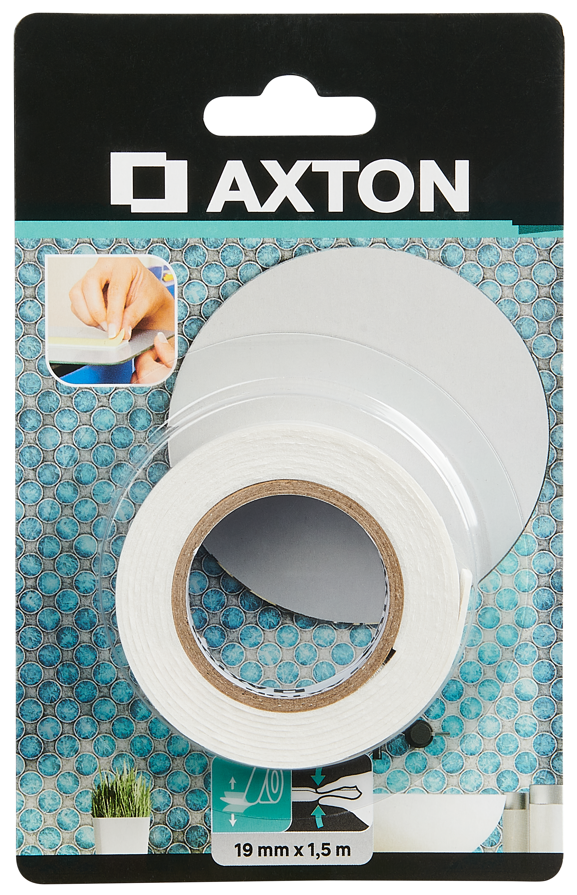 Taśma klejąca montażowa do luster 19 mm x 1.5 m Axton - 5