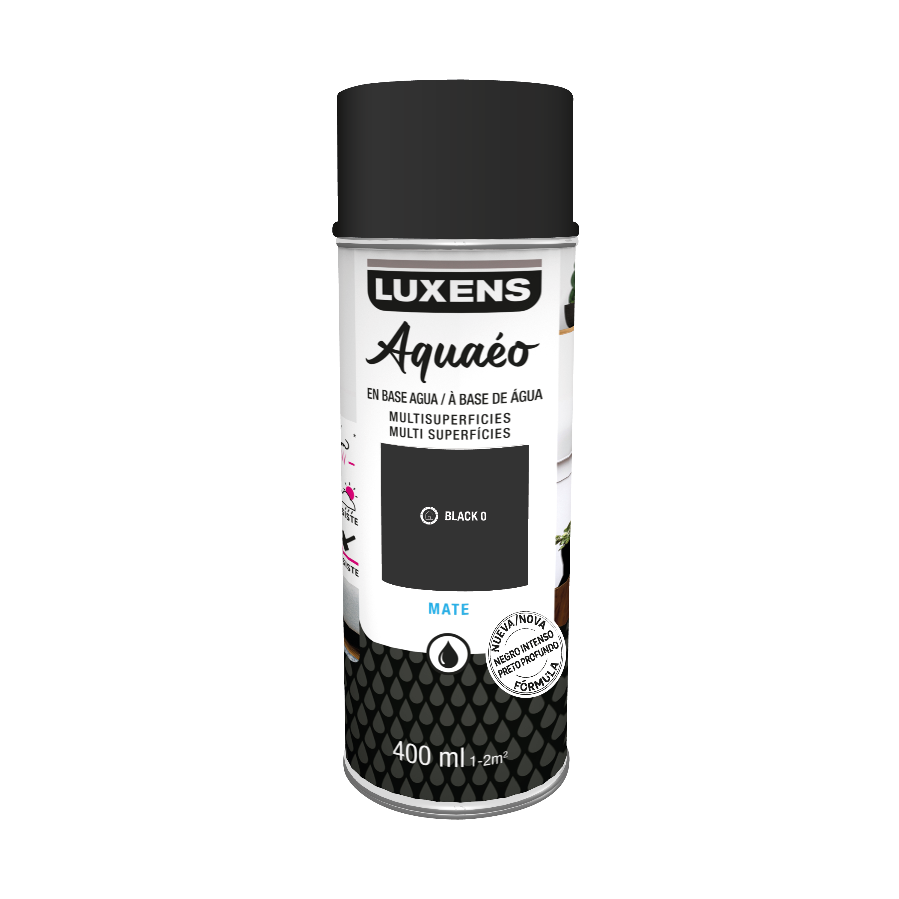 Spray Decor Aquaeo mate Luxens 400ml preto - 2