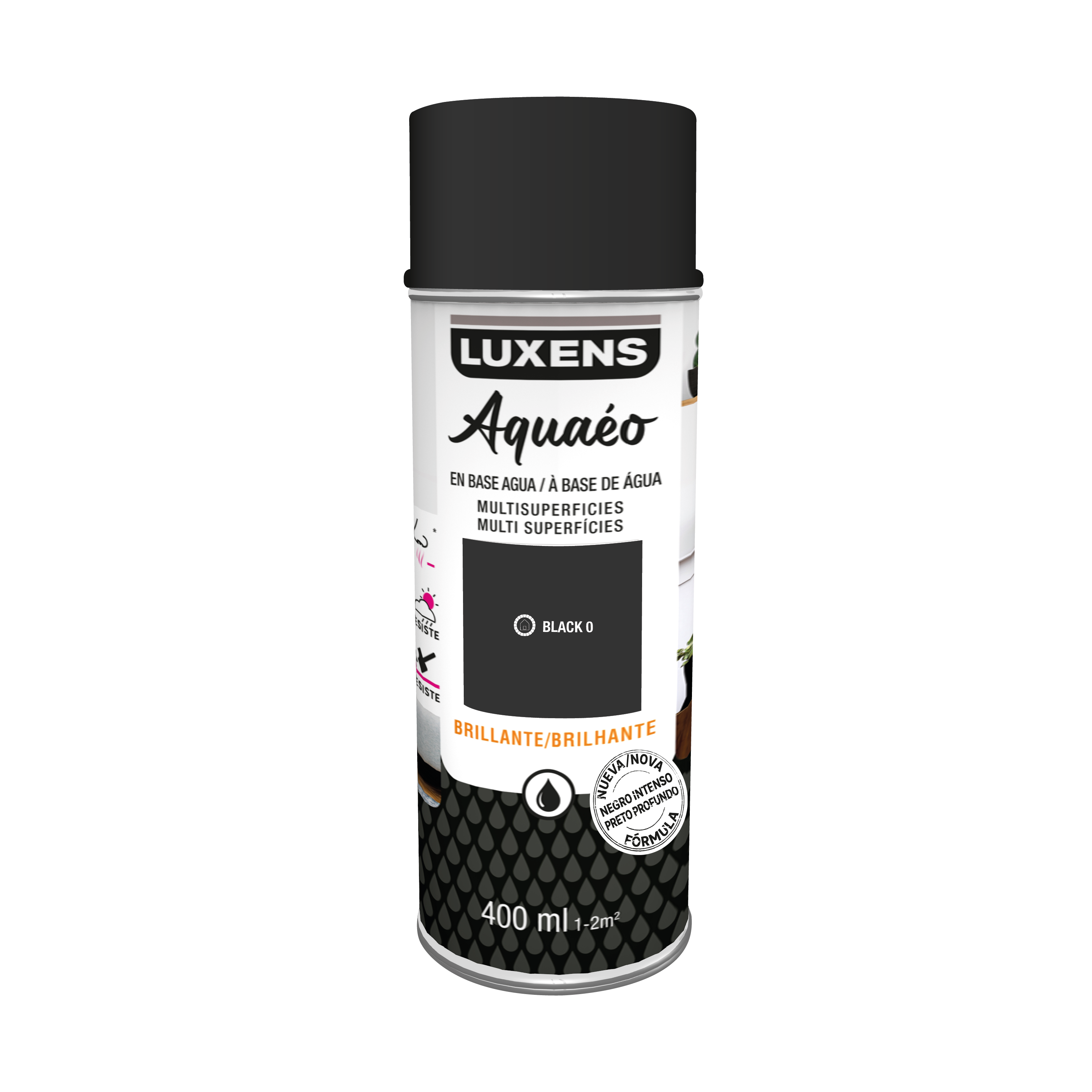 Spray decorativo brillante LUXENS WB 400ml negro - 2