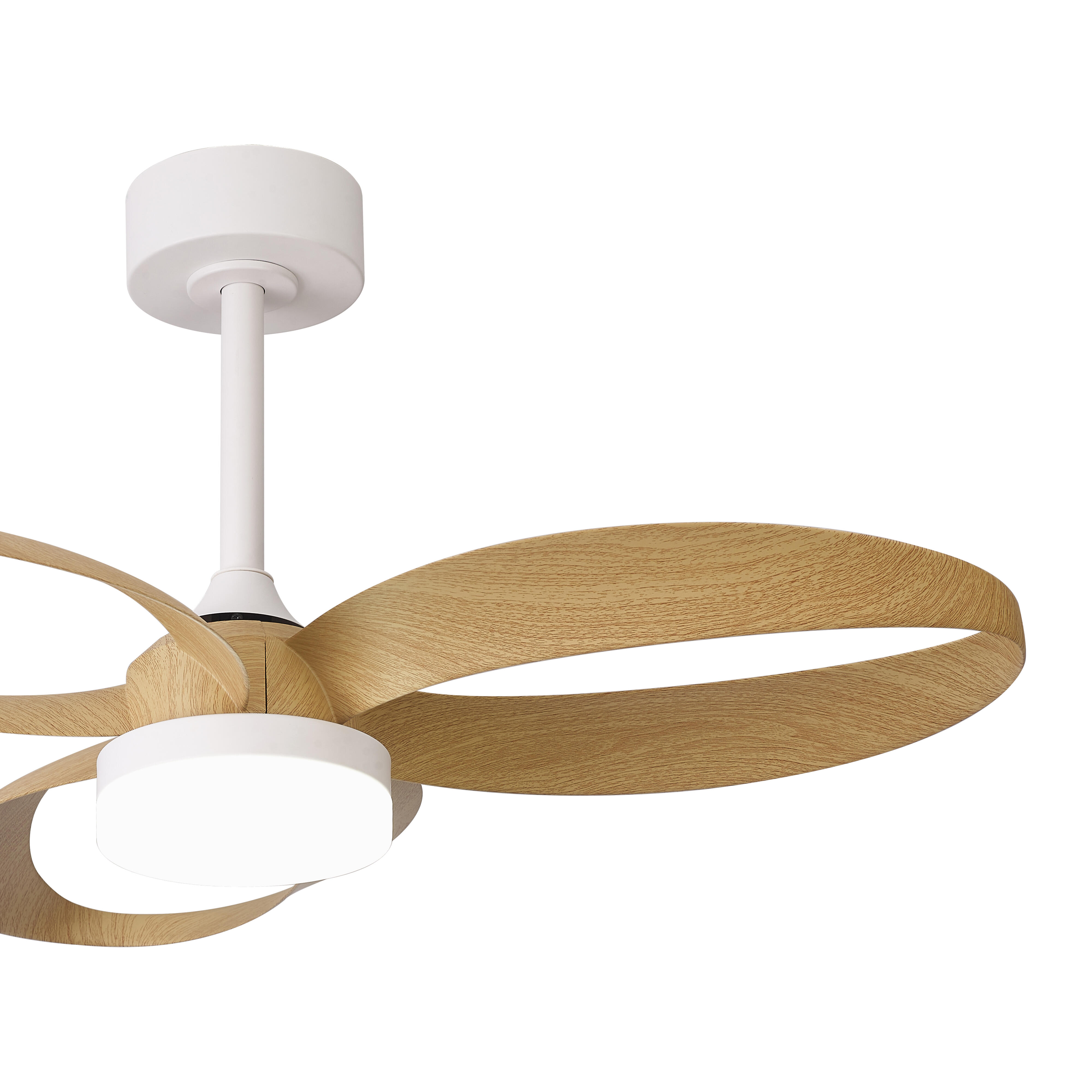 Ventilateur de plafond LED silencieux, Infinity, 92.6 cm, MANTRA, blanc et bois - 3