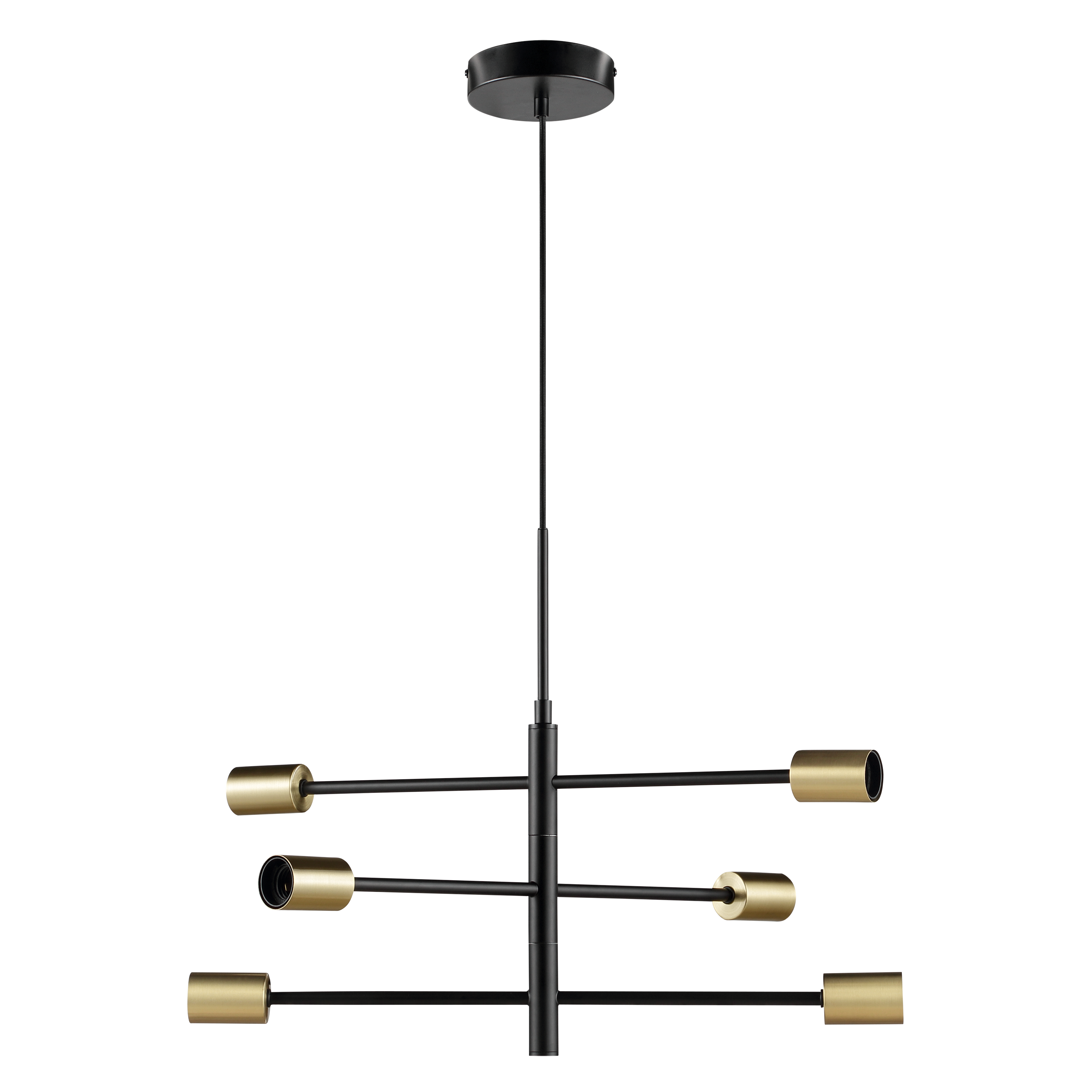 Lampadario Moderno Lina nero 6x E27 Ø60cm INSPIRE - 2