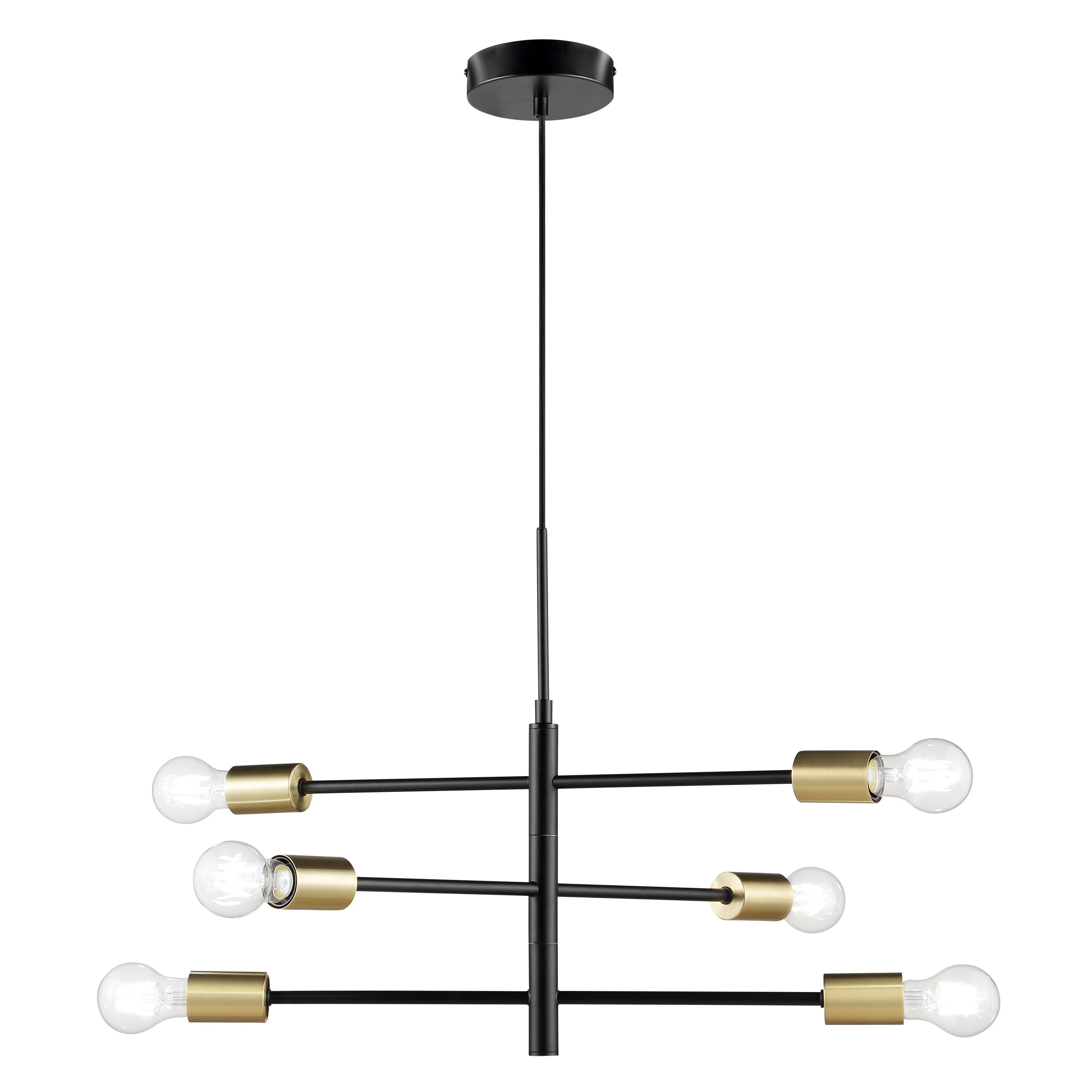 Lampa wisząca Lina czarna 6 x E27 Inspire - 7