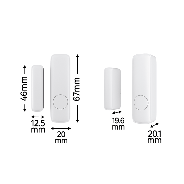Kit de 3 sensores de apertura para puerta o ventana LEXMAN ENKI con vibración