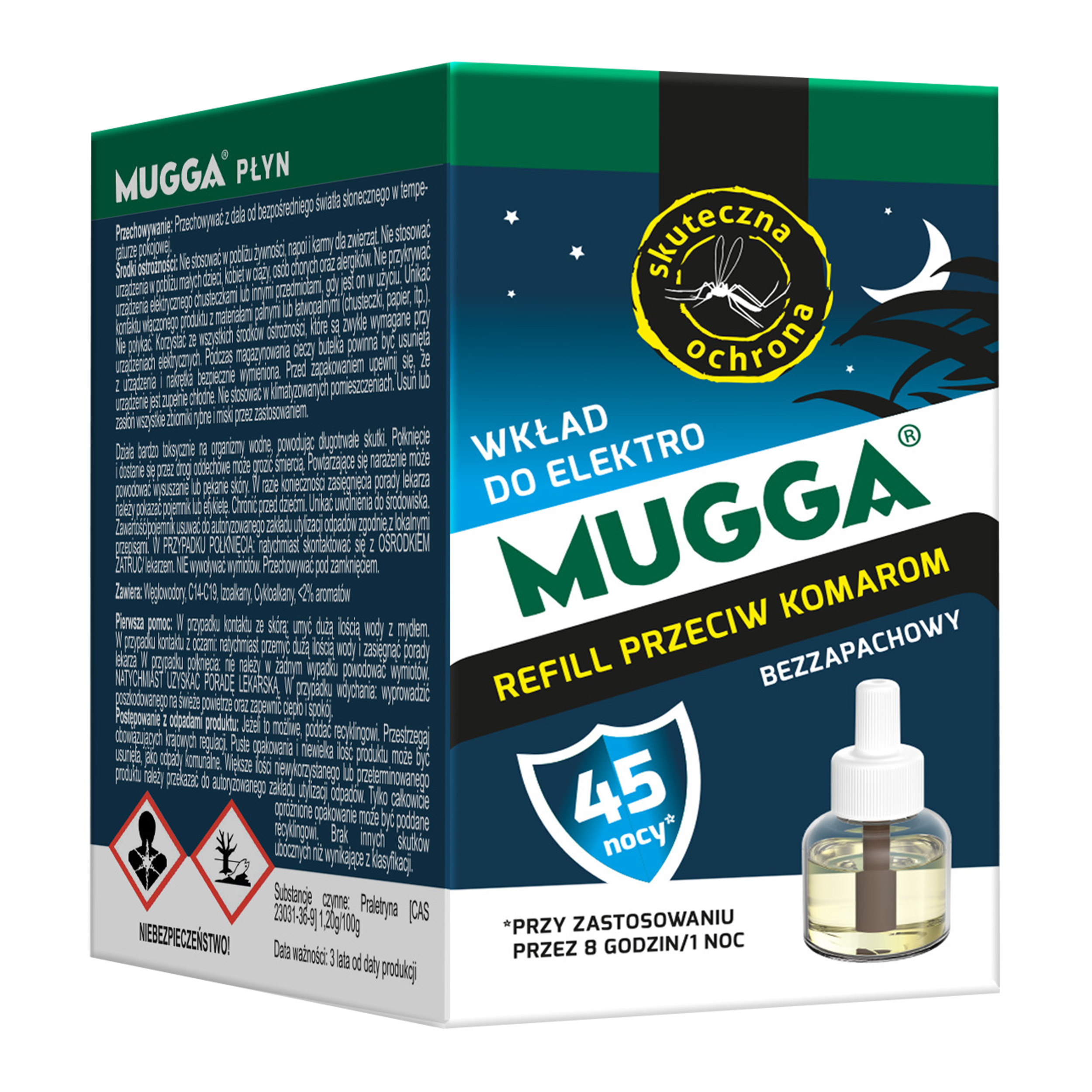 Płyn na komary wkład Mugga 45 nocy 35 ml